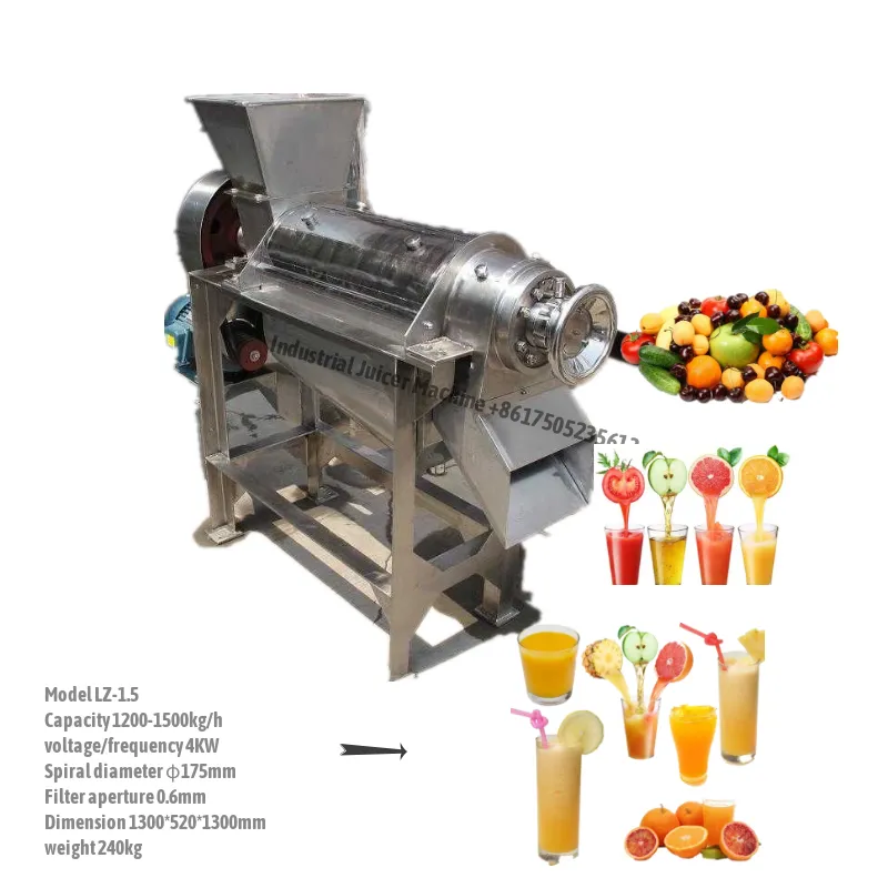 Industrial Juicer Extractor Machine 500-5000kg/h