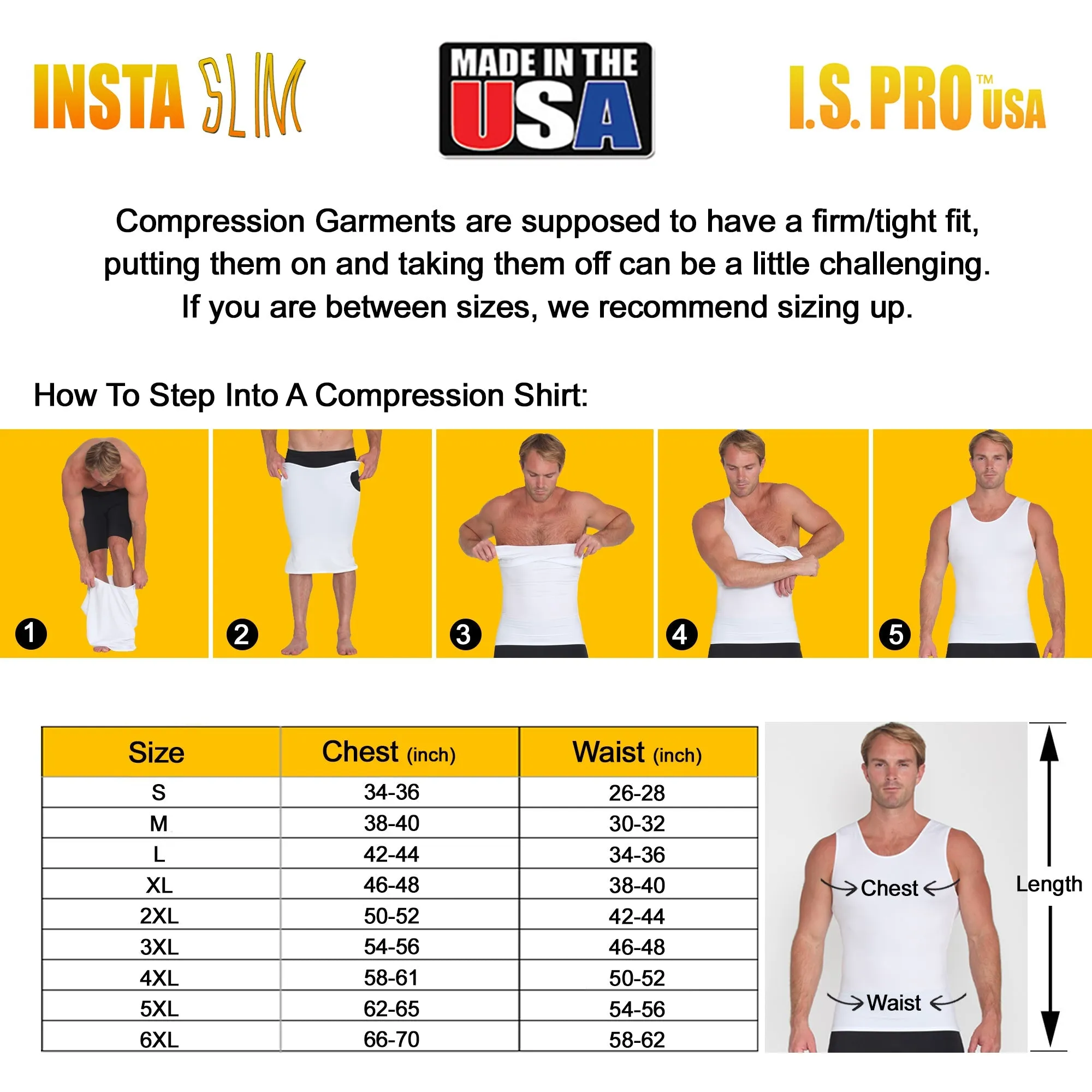 Insta Slim Big & Tall Compression Muscle Tank MS0001BT