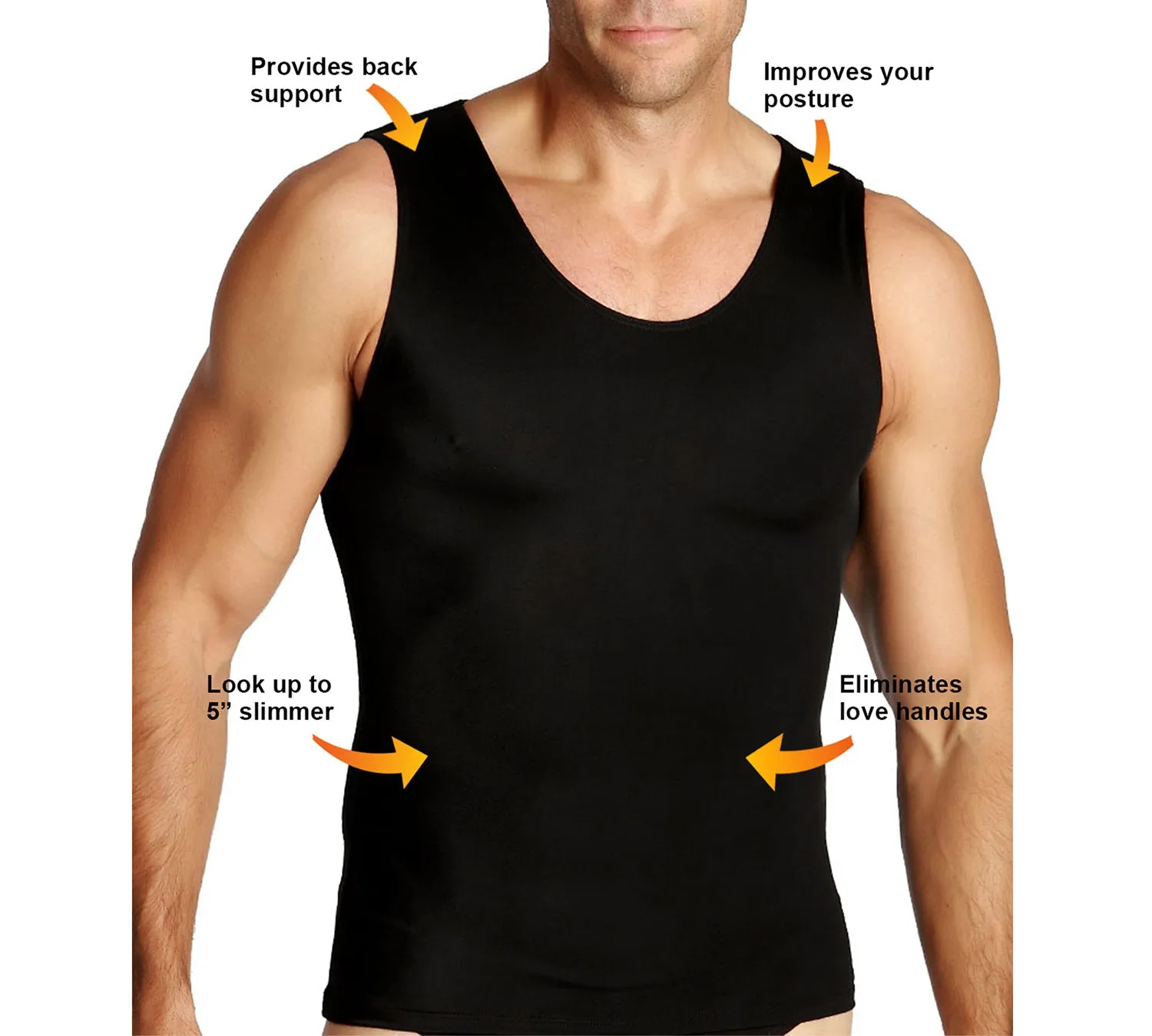 Insta Slim Big & Tall Compression Muscle Tank MS0001BT