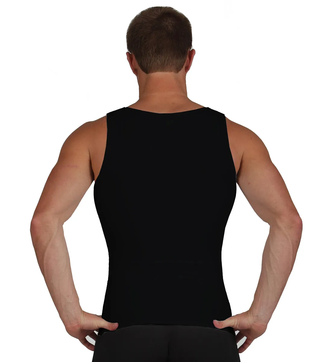 Insta Slim High Compression Muscle Tank Contrast Stitching ISMA0221