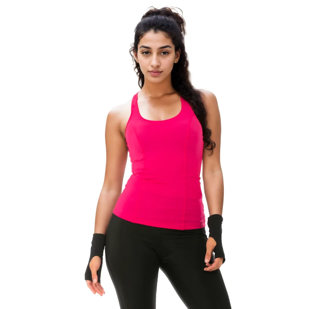 InstantFigure Activewear Compression Racer Back Tank Top AWT020