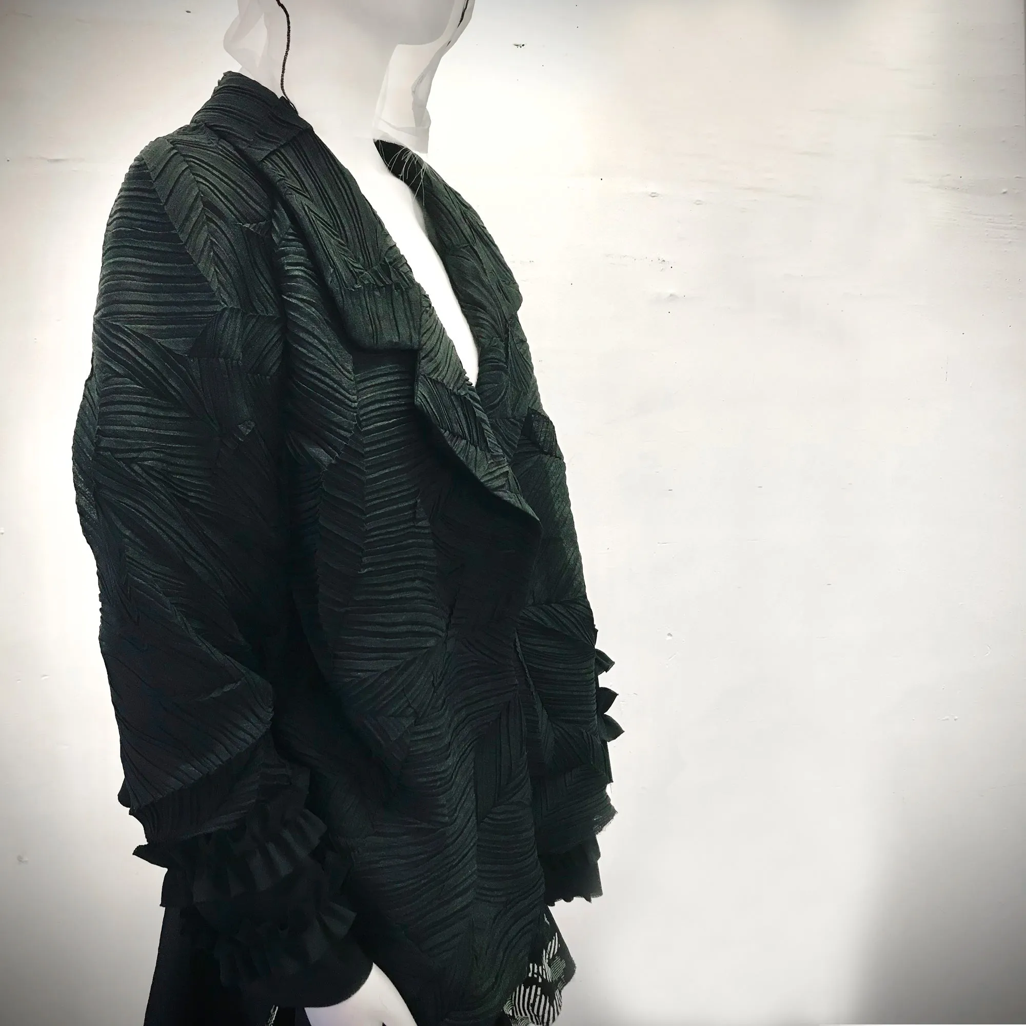 Jacket - Asymmetric Length with Ruffles