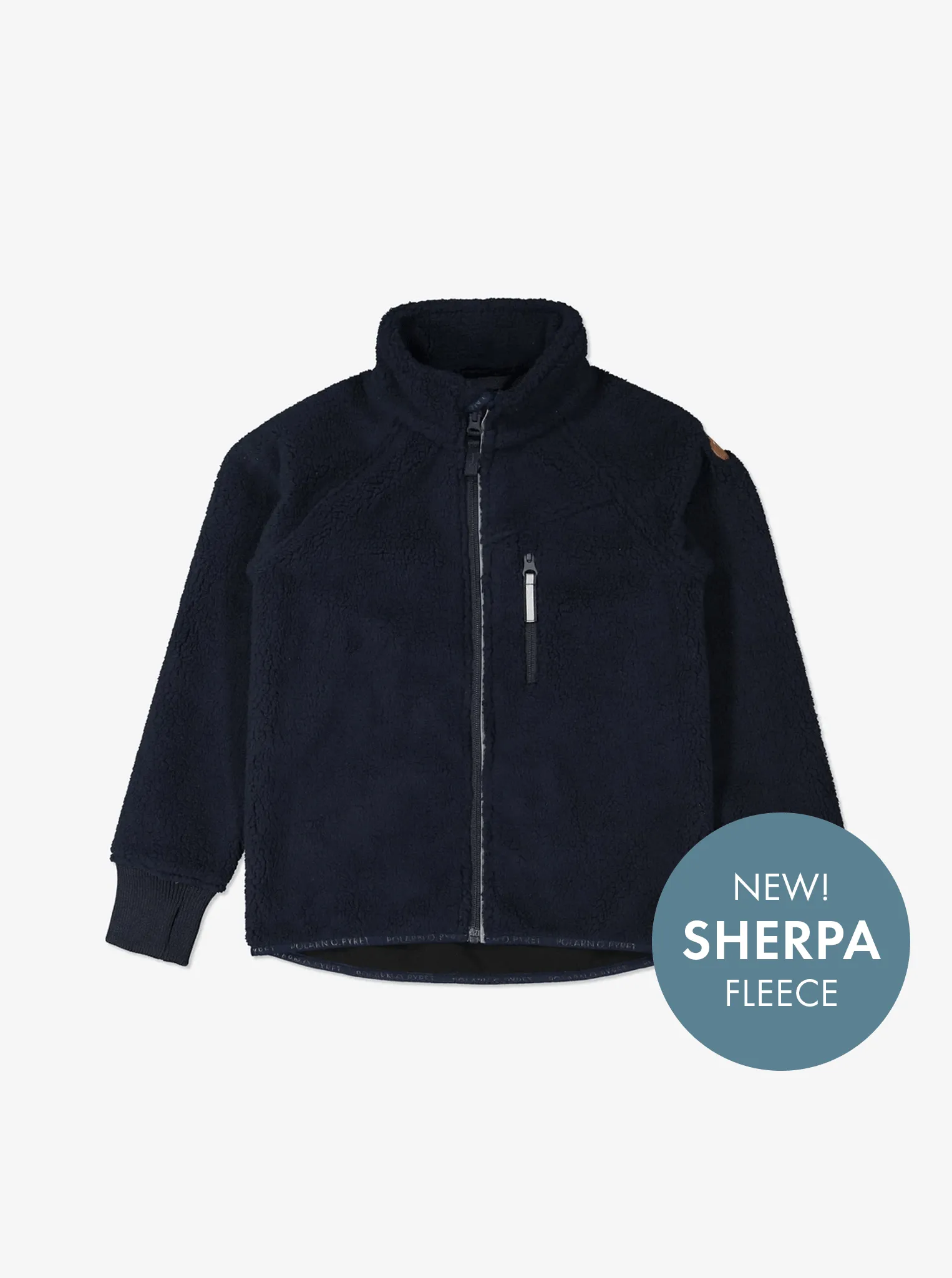 Kids Sherpa Navy Fleece Jacket