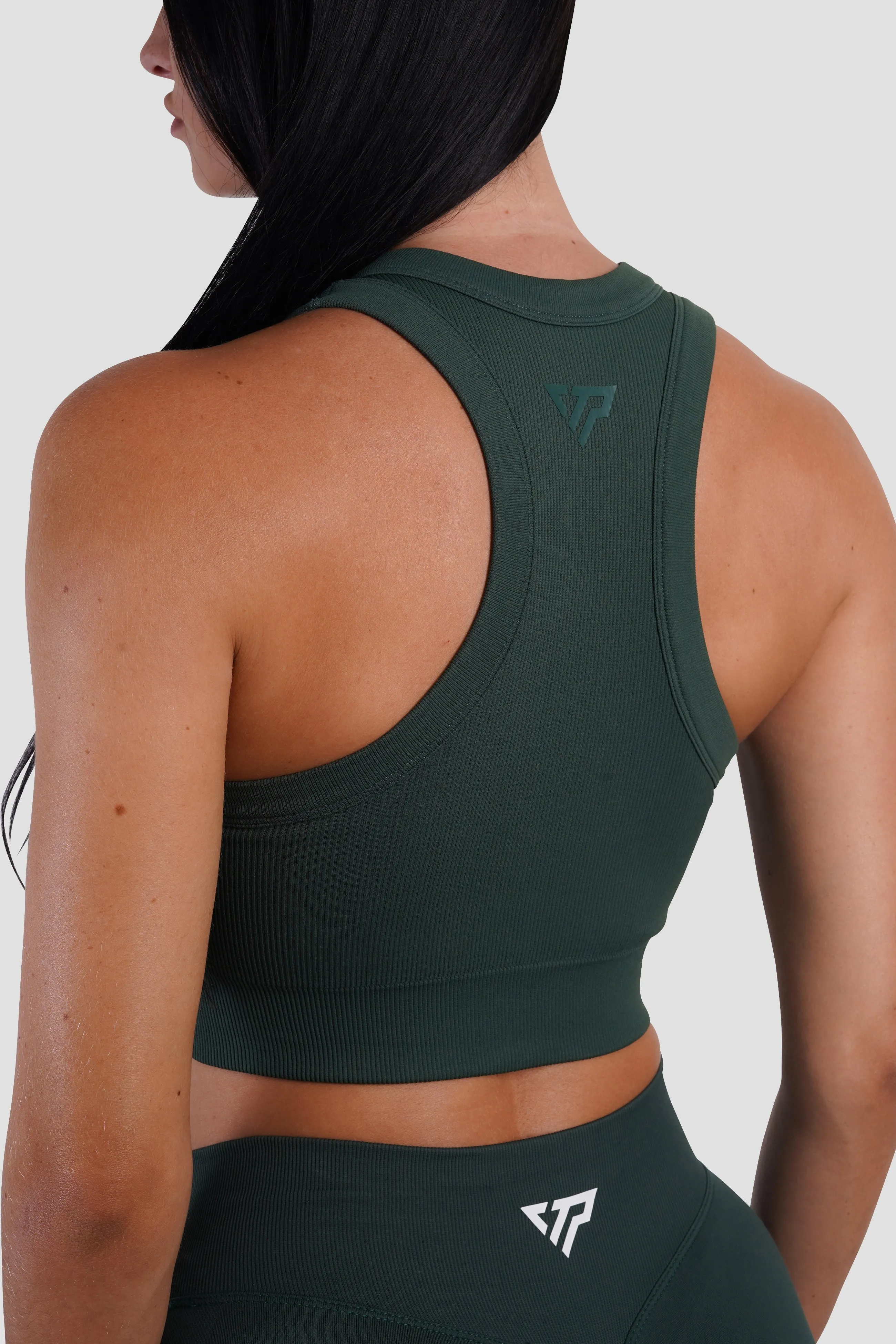 KTP RIBBED TANK - FOREST GREEN