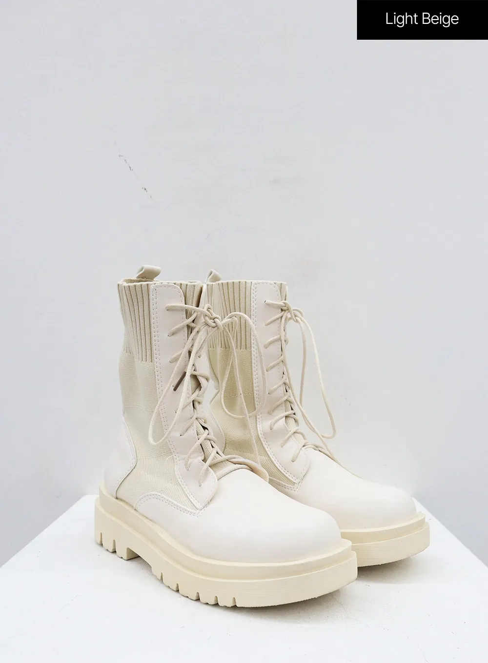 Lace-Up Mid-Calf Boots BJ331