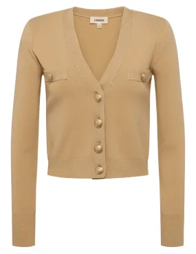 L'Agence Taya V-Neck Cropped Cardigan