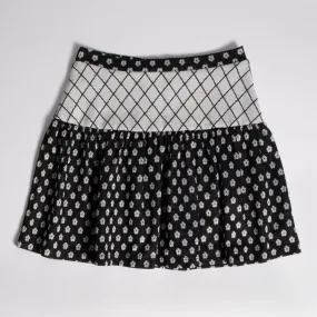 Lattice Floral Drop Yoke Skirt