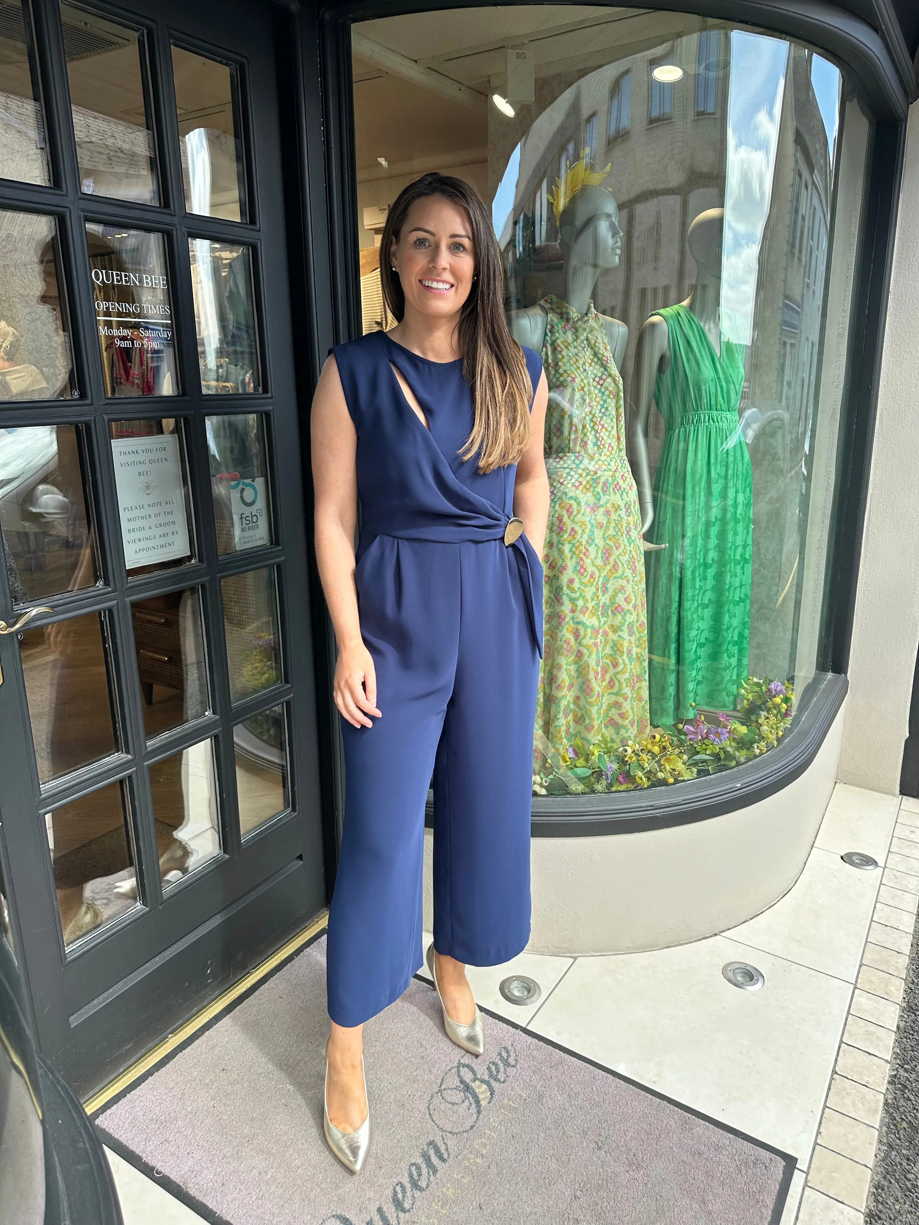 Laura Bernal 914b31606 Navy Jumpsuit