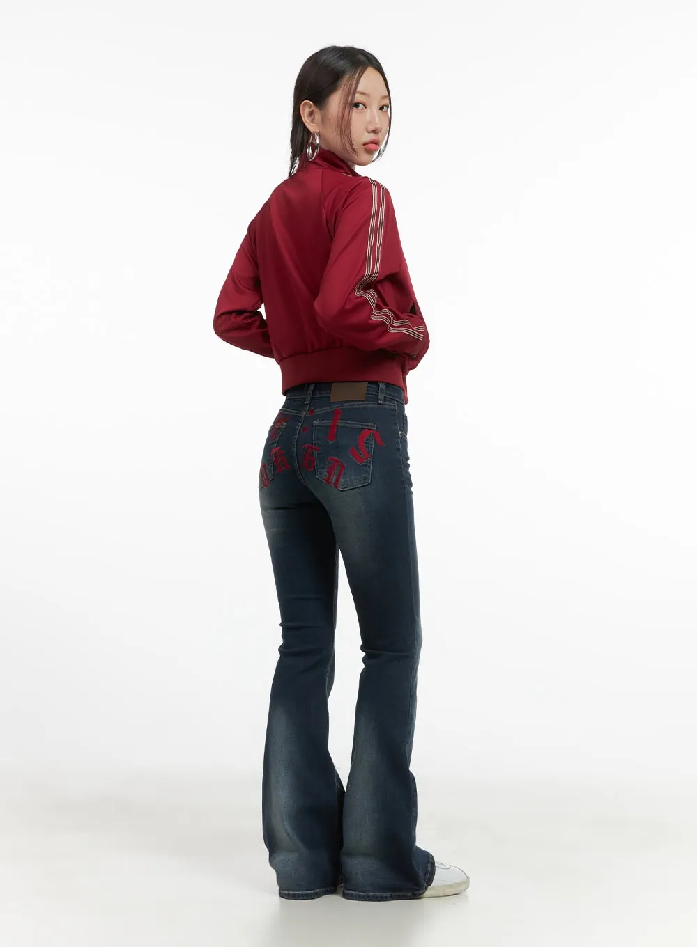 Lexie Back-Logo Bootcut Jeans CO402