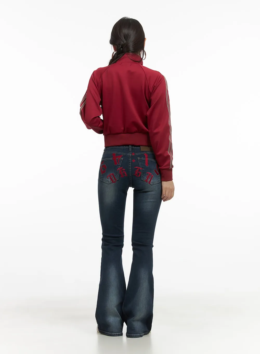 Lexie Back-Logo Bootcut Jeans CO402