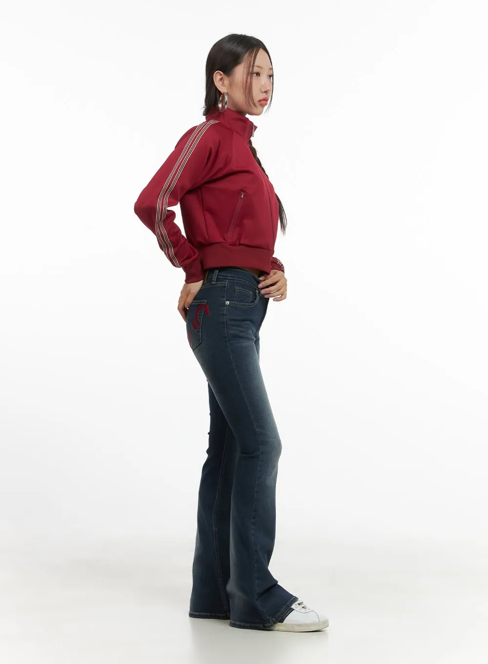 Lexie Back-Logo Bootcut Jeans CO402