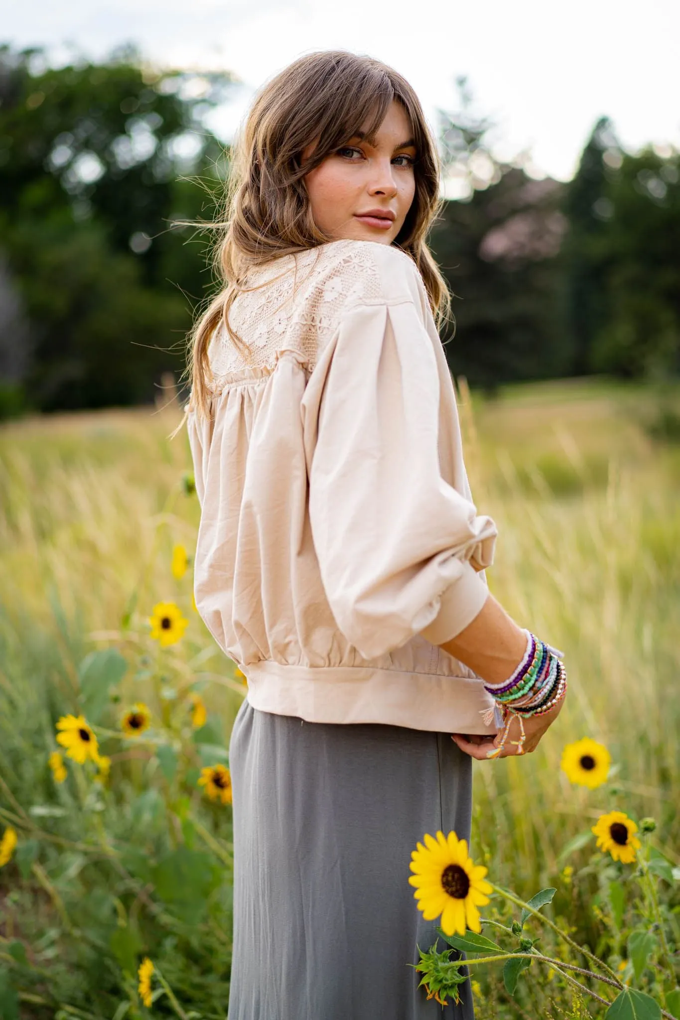 Lorelei Crochet Jacket - Beige