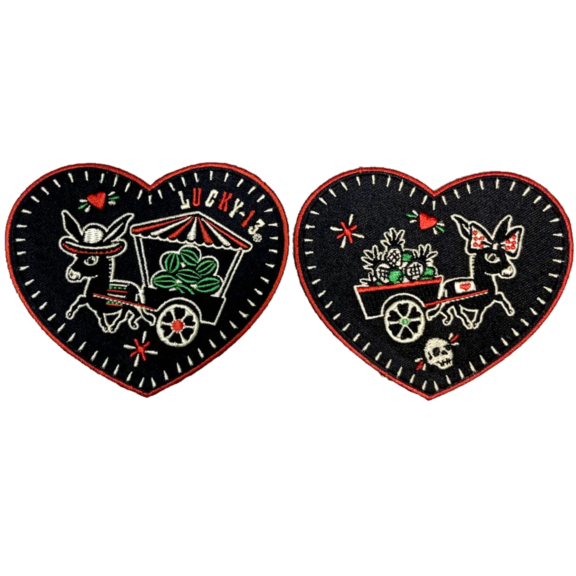 LOS DONKEYS Heart Patch Pack (2 patches)