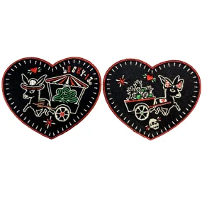 LOS DONKEYS Heart Patch Pack (2 patches)