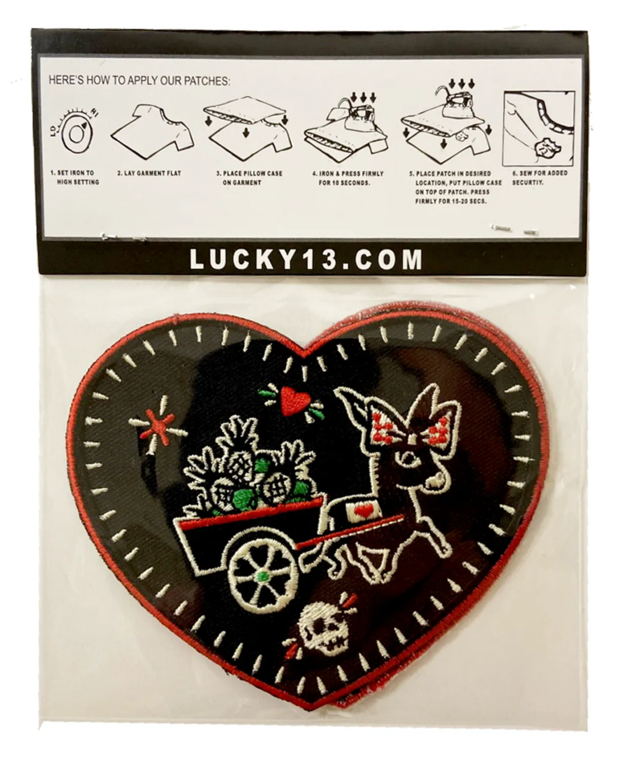 LOS DONKEYS Heart Patch Pack (2 patches)