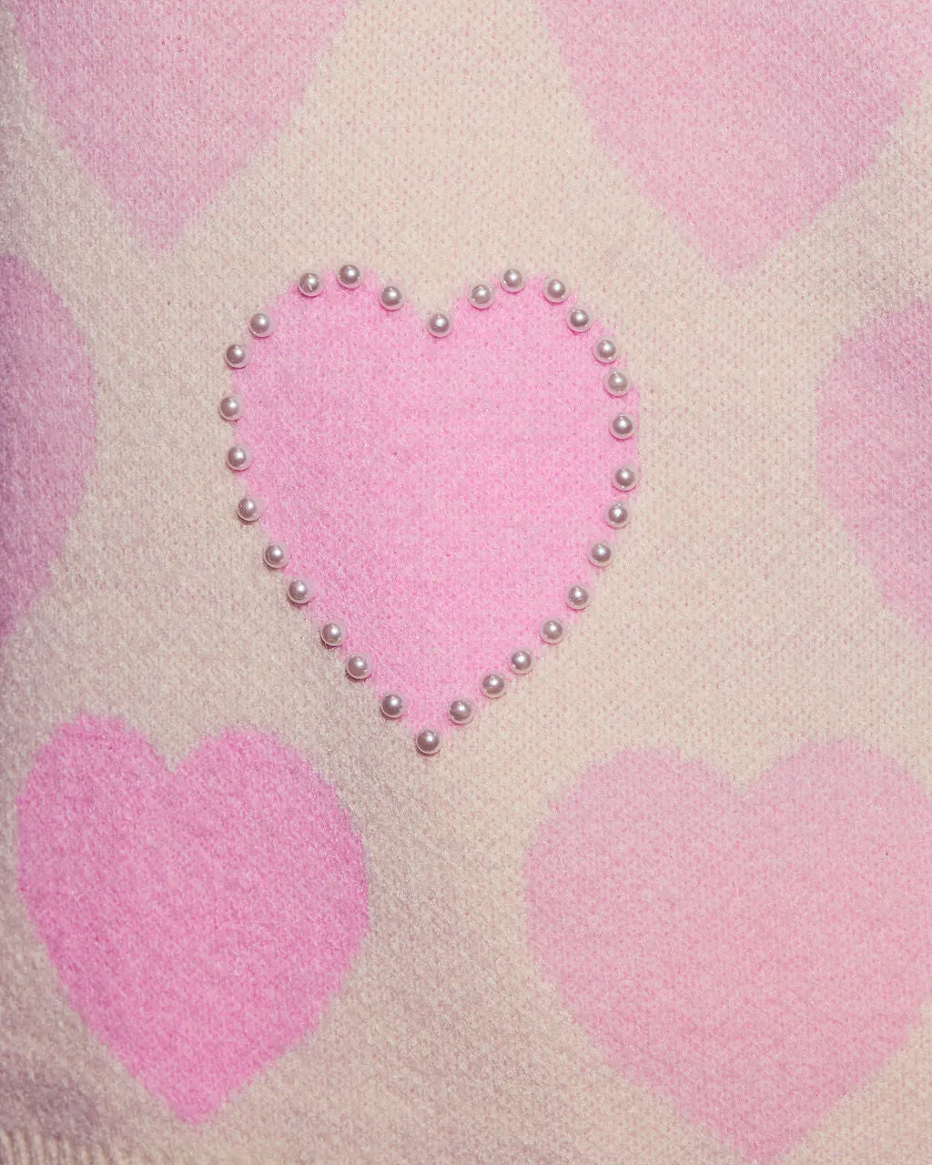 Love Letter Oversized Heart Pearl Sweater