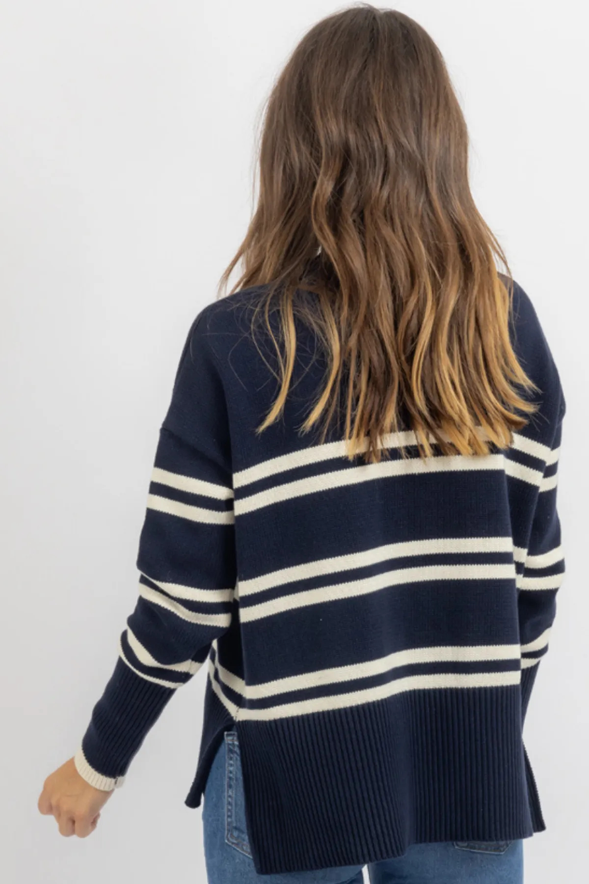 LUCILLE NAVY STRIPE SWEATER