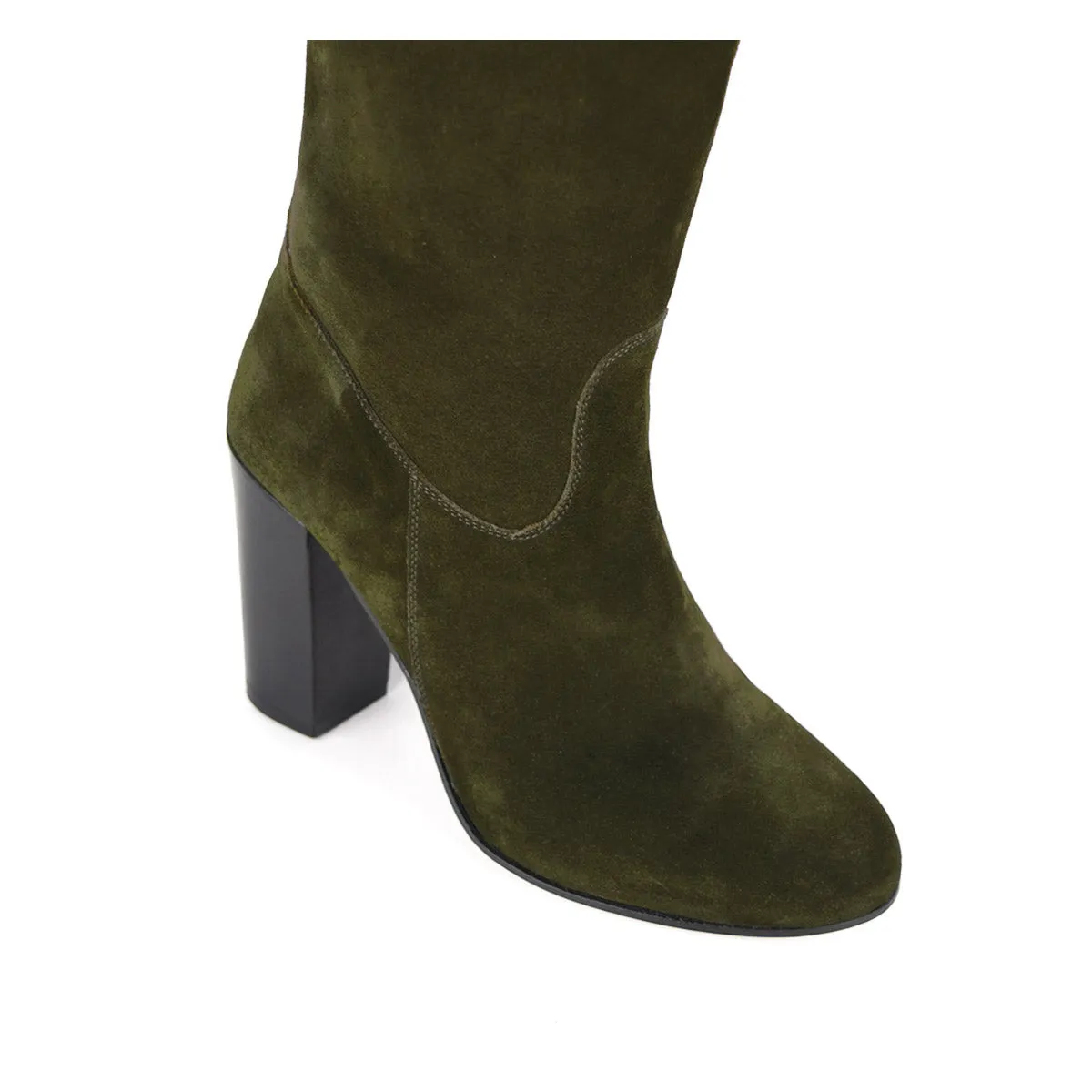 Lunaria suede, olive green