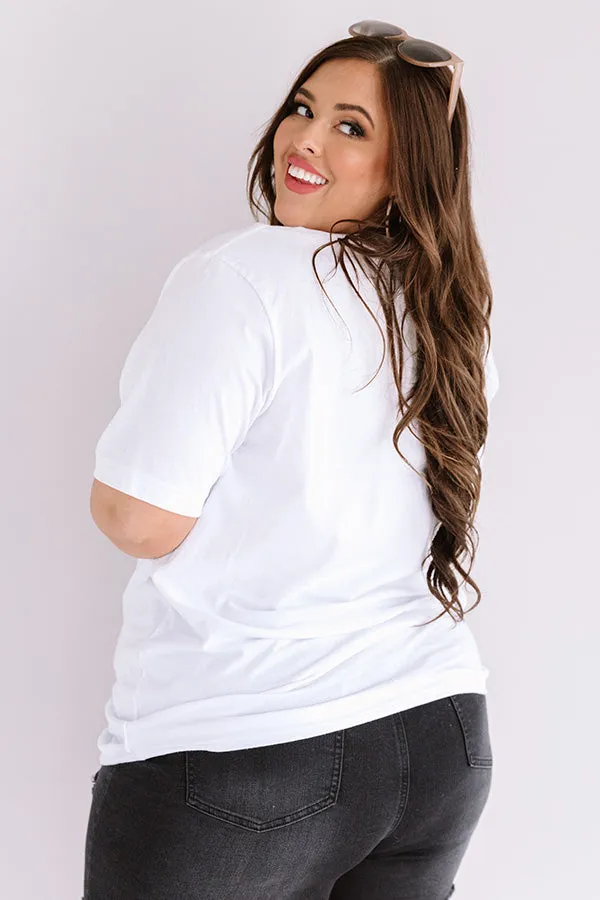 Mama Leopard Shift Tee In White Curves