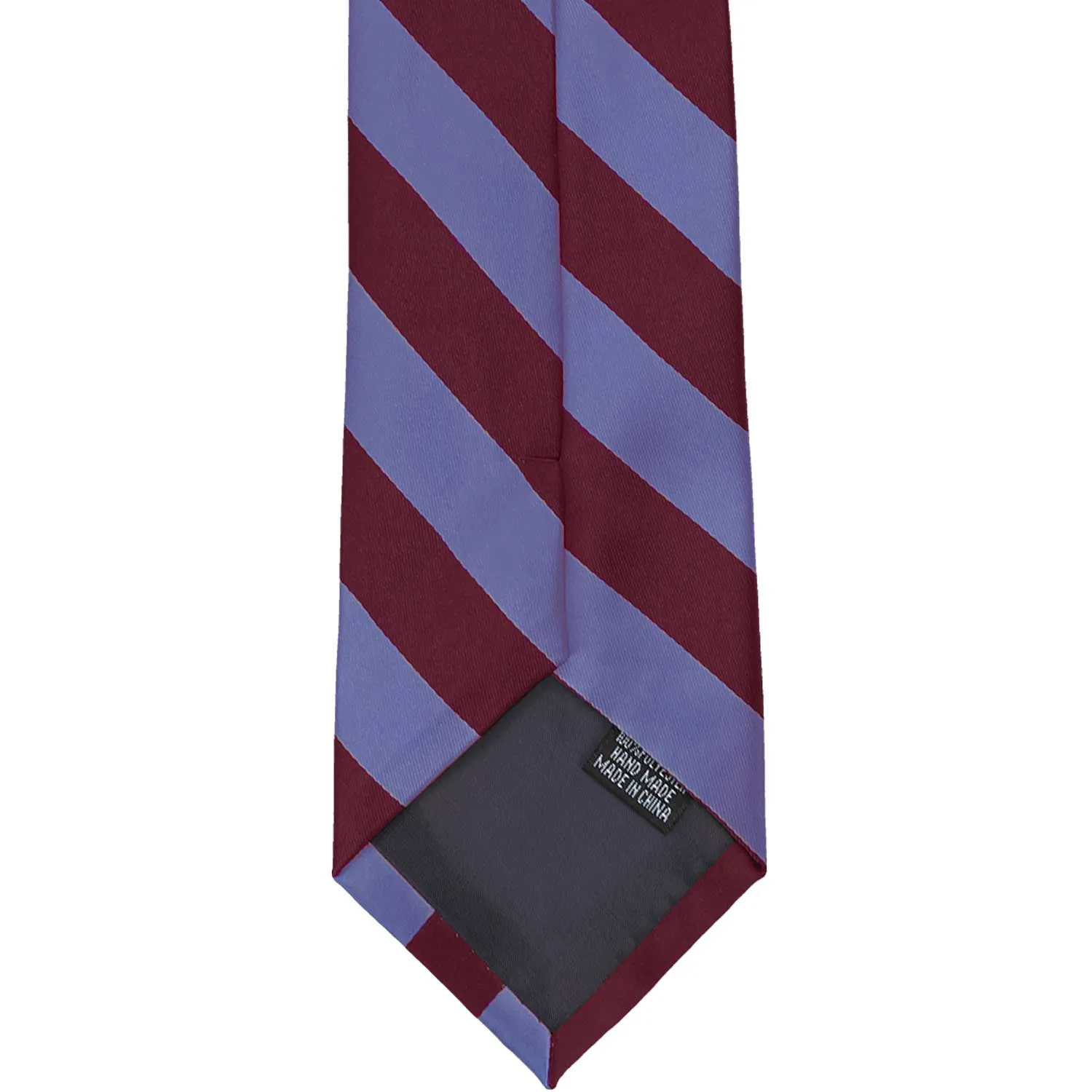 Maroon and Deep Periwinkle Striped Tie