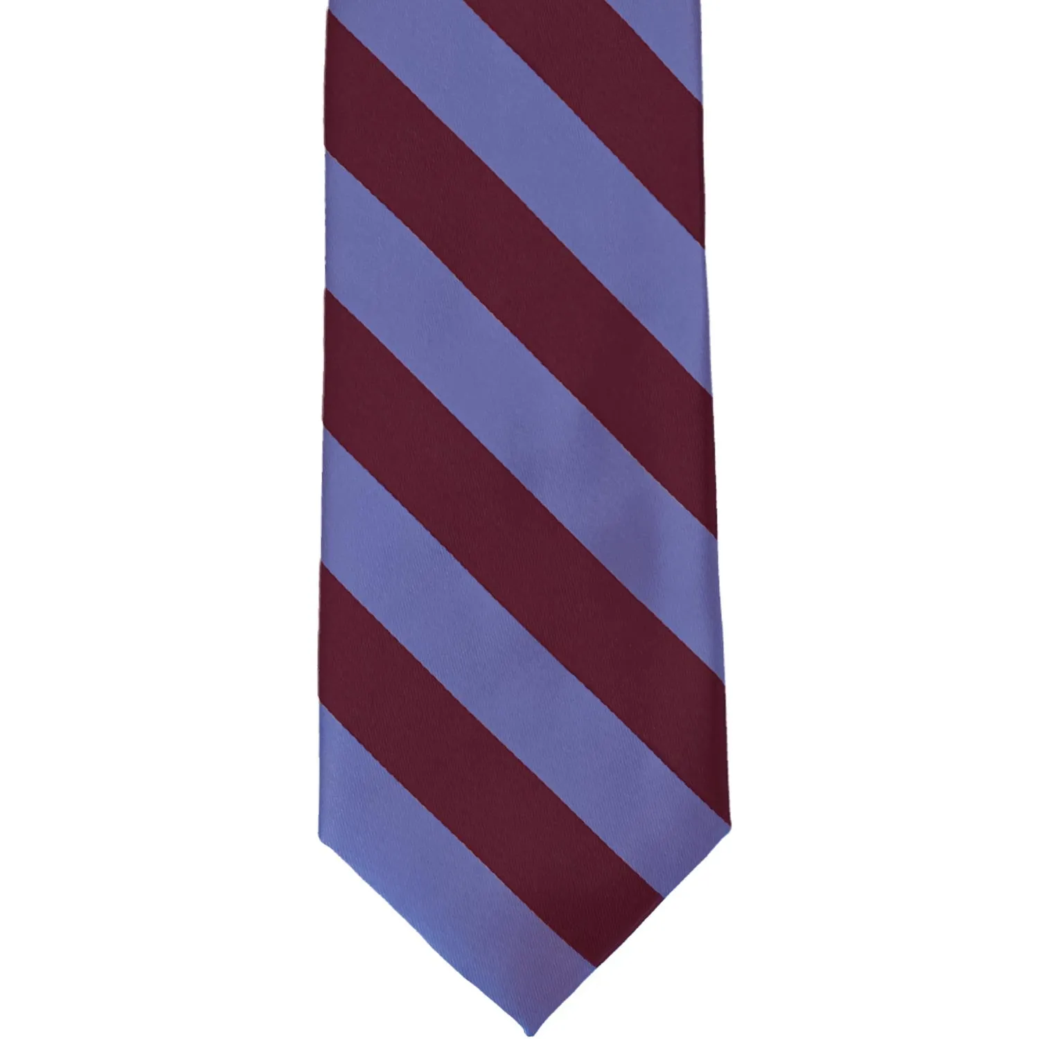 Maroon and Deep Periwinkle Striped Tie