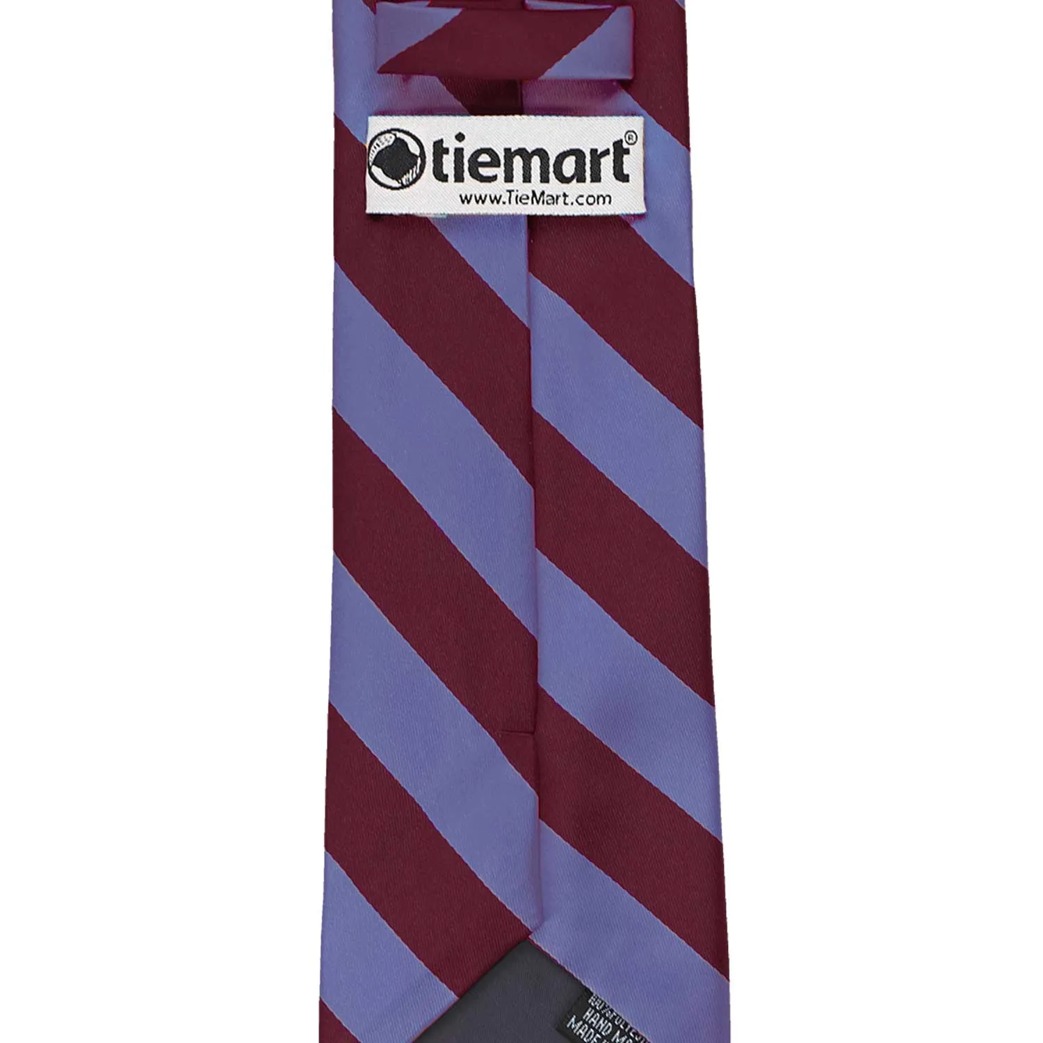 Maroon and Deep Periwinkle Striped Tie