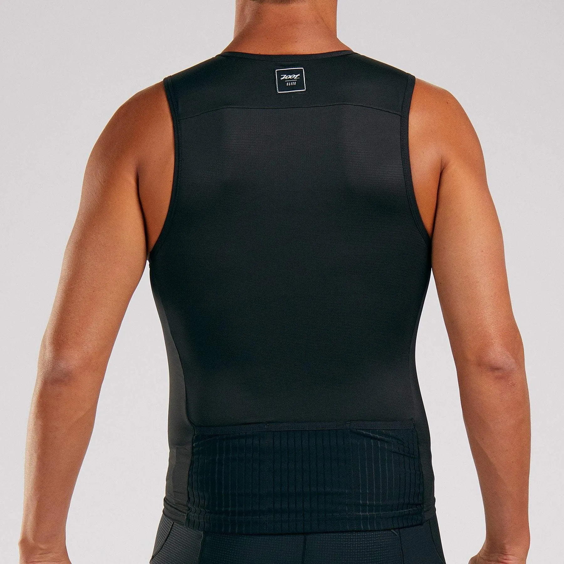 Mens Elite Triathlon Tank - Black