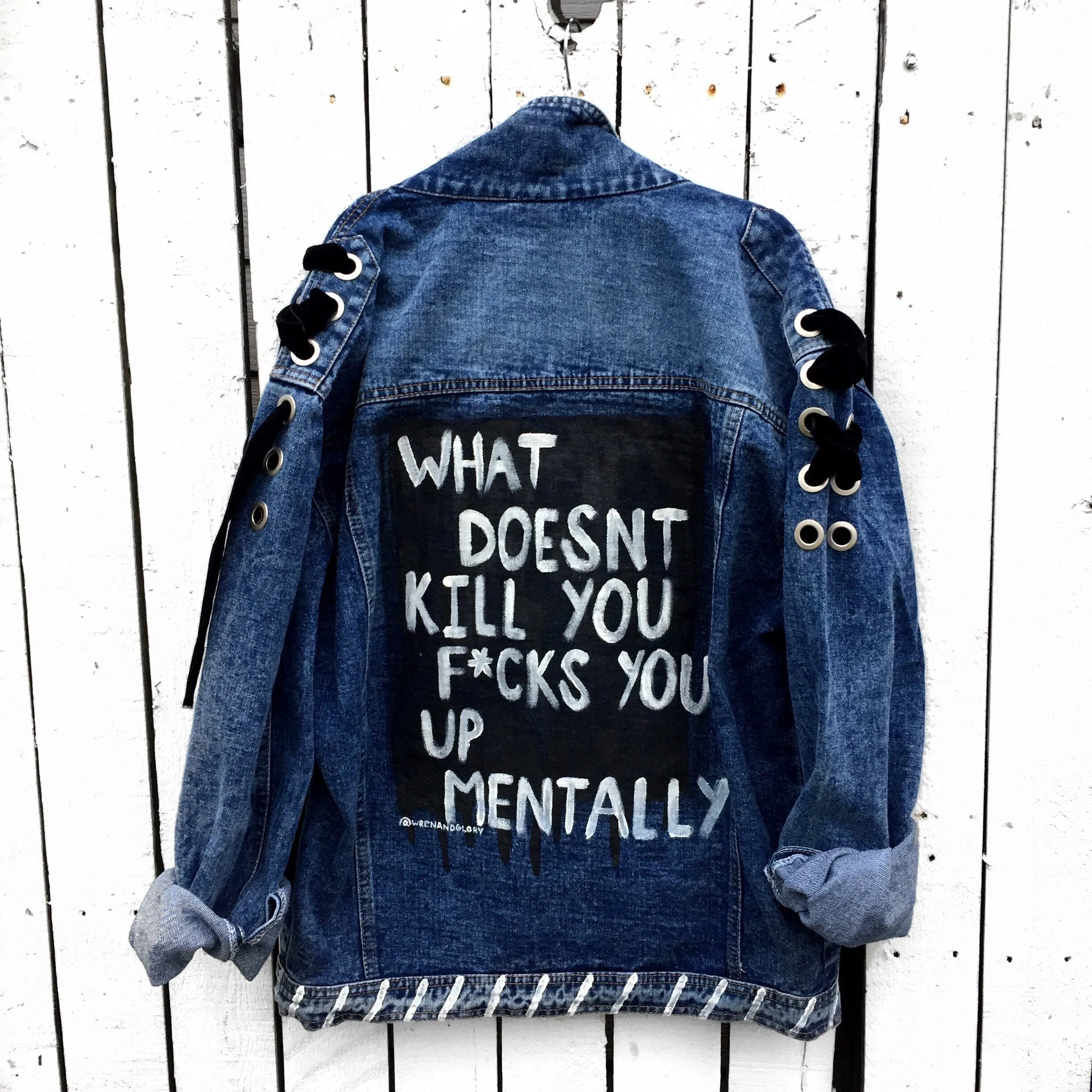 'MENTAL HEALTH' DENIM JACKET