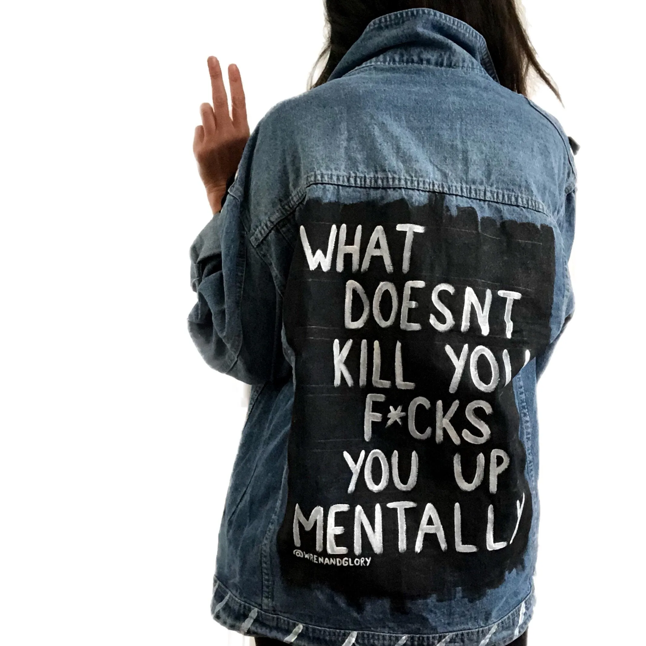 'MENTAL HEALTH' DENIM JACKET