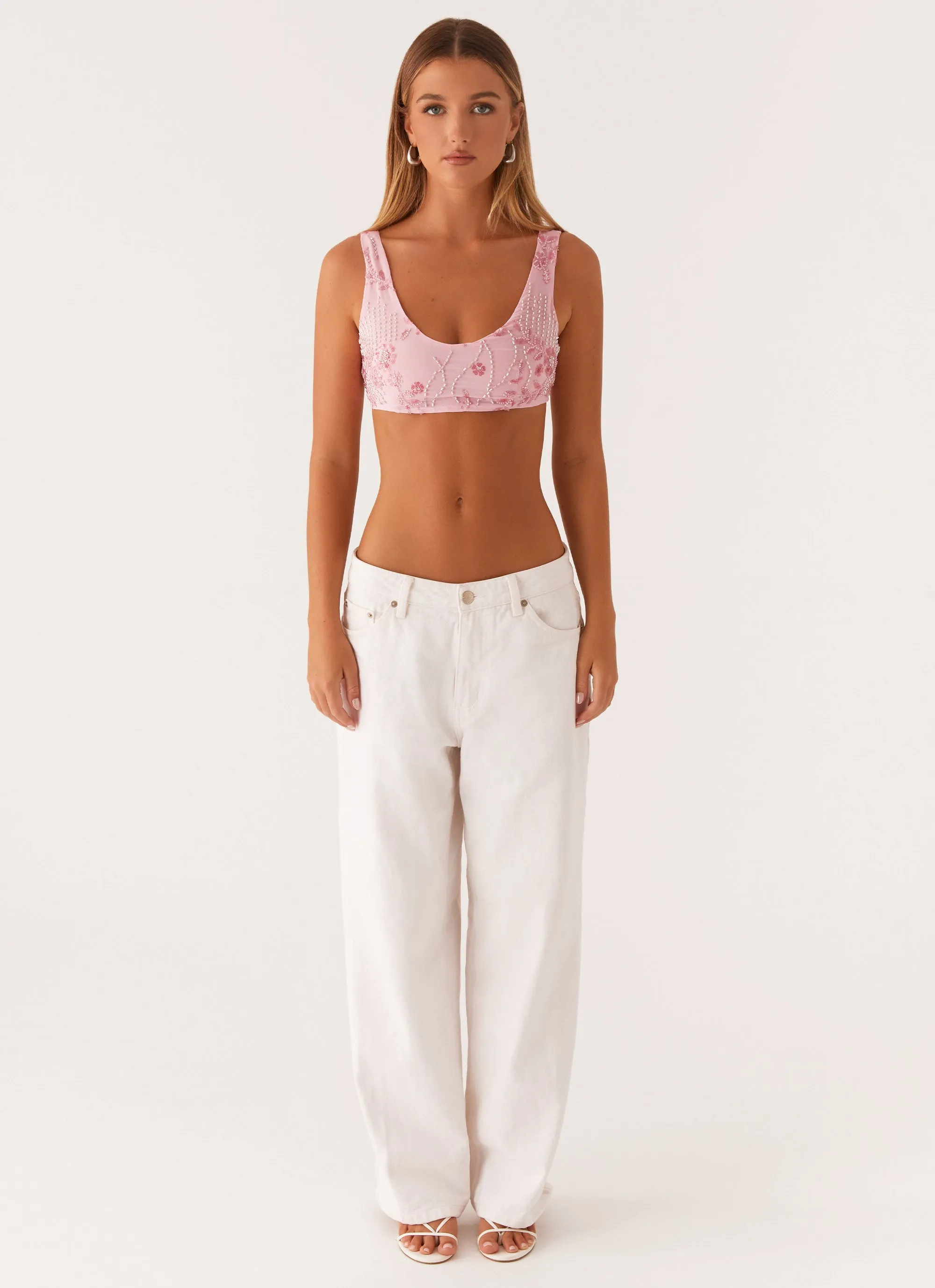 Mercer Sequin Bralette - Pink