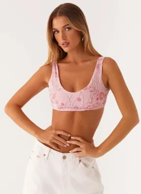 Mercer Sequin Bralette - Pink