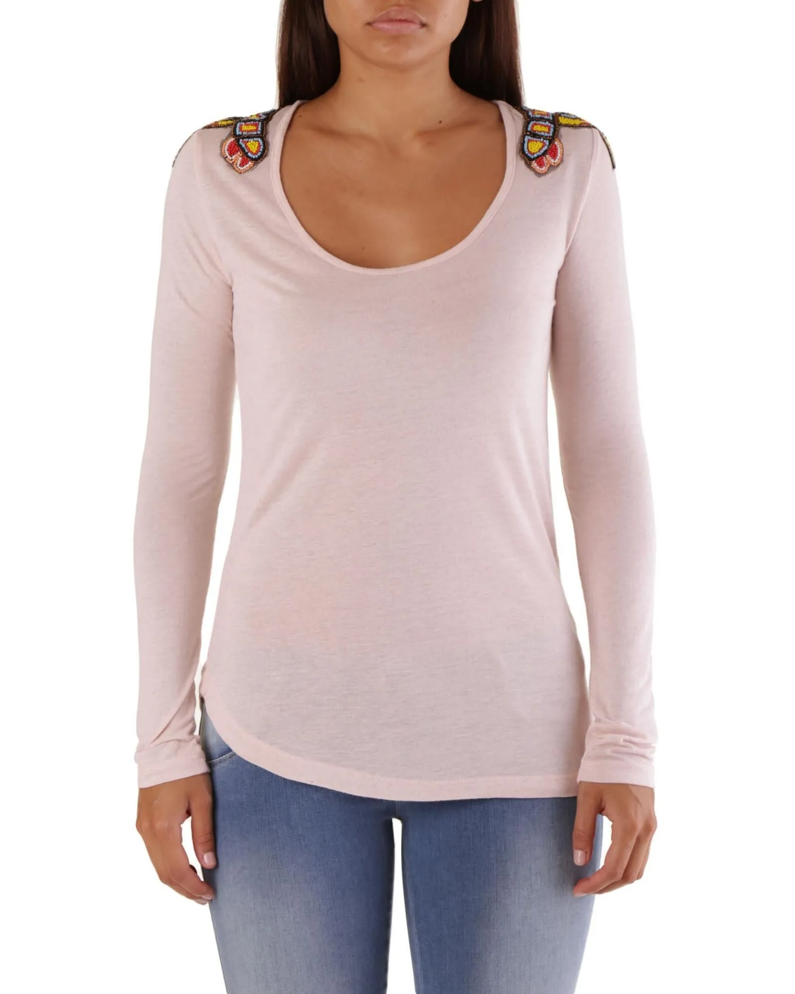 Met Butterfly Long Sleeve Top Pink