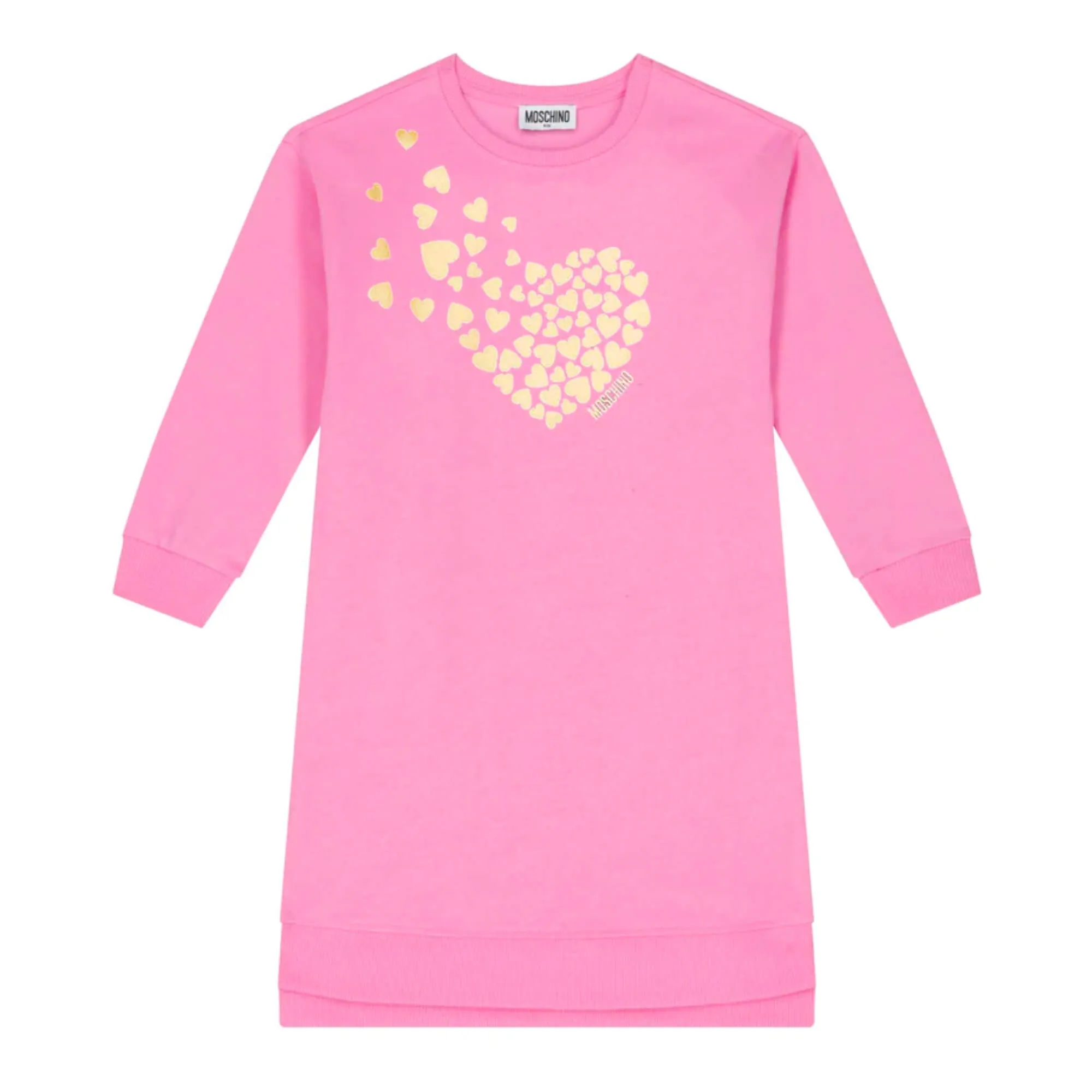 Moschino Gold Hearts Pink Dress