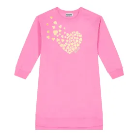 Moschino Gold Hearts Pink Dress