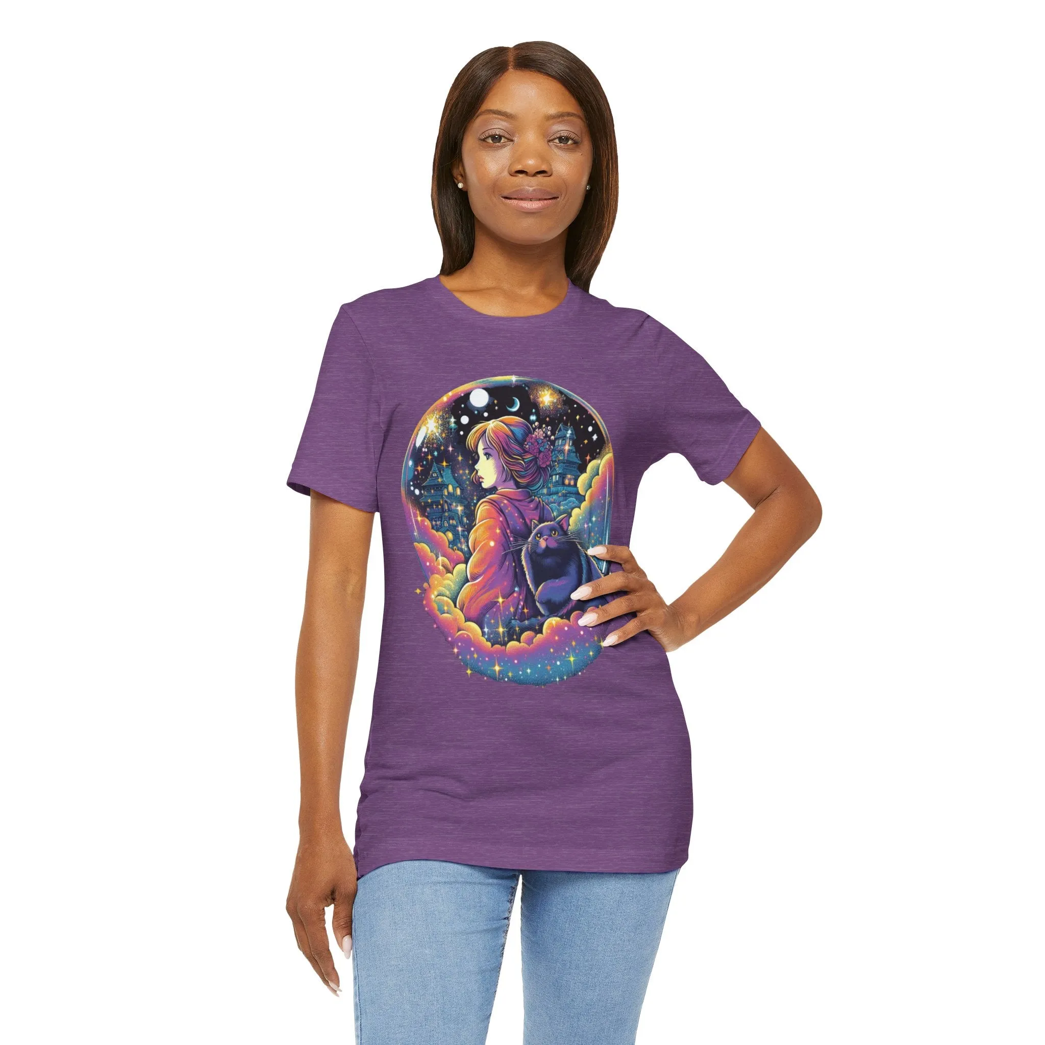 Mystical Cat Lady Unisex Jersey Short Sleeve Tee