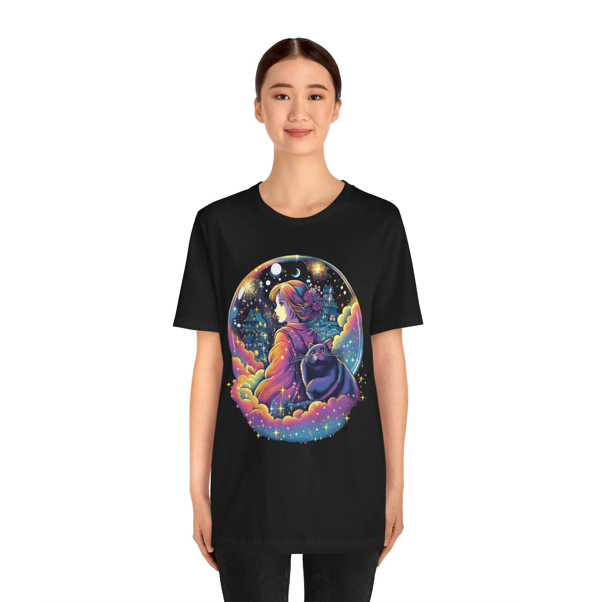 Mystical Cat Lady Unisex Jersey Short Sleeve Tee