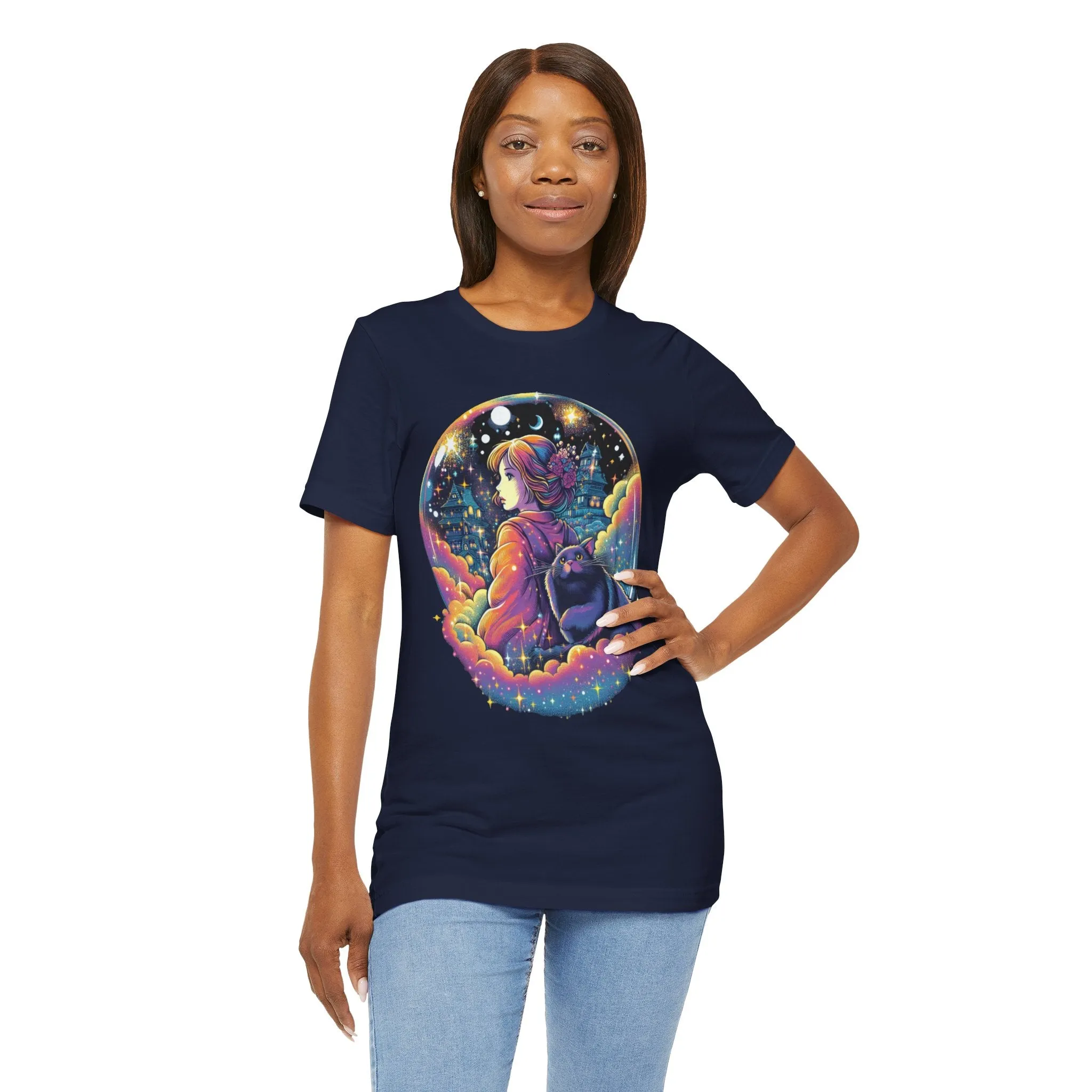 Mystical Cat Lady Unisex Jersey Short Sleeve Tee