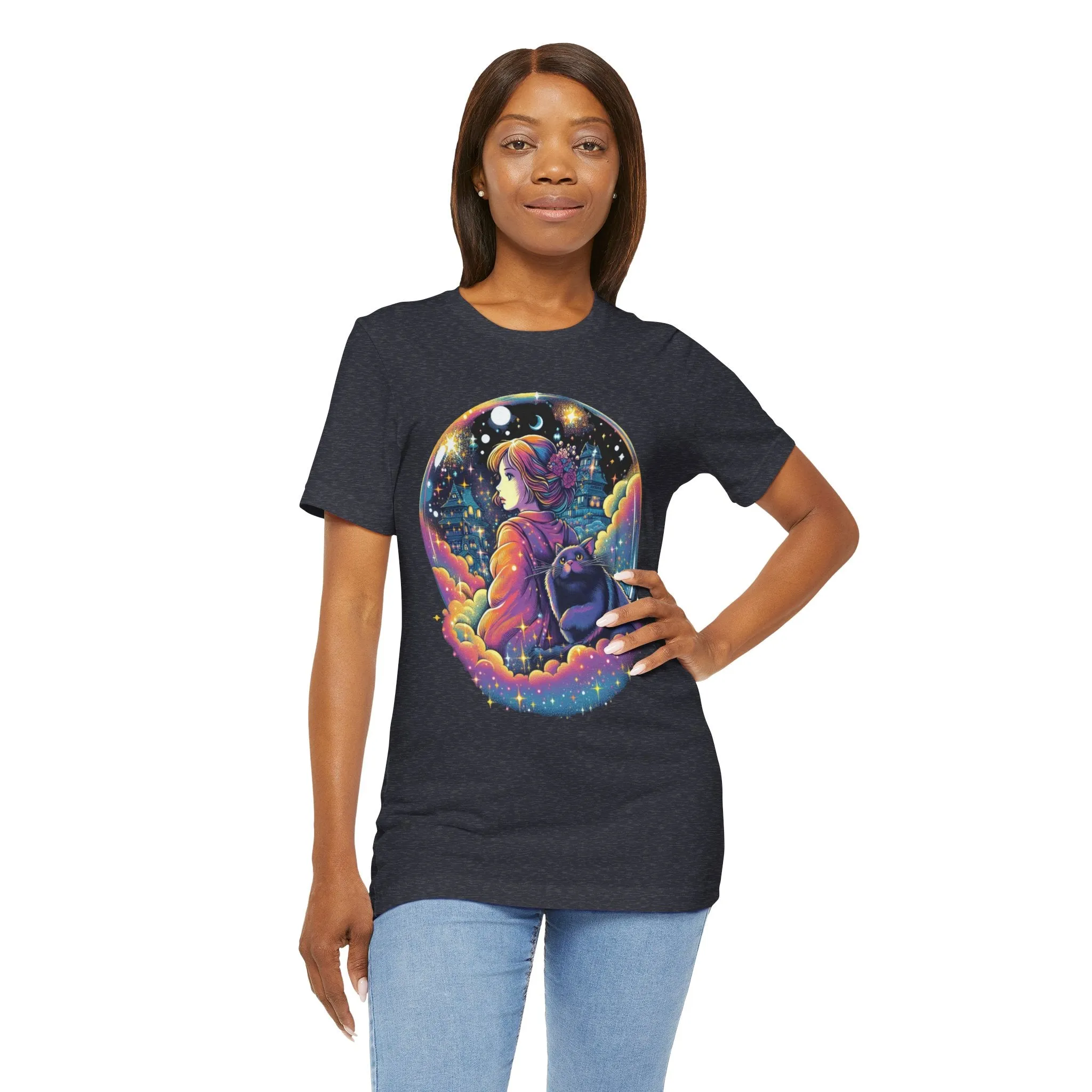 Mystical Cat Lady Unisex Jersey Short Sleeve Tee