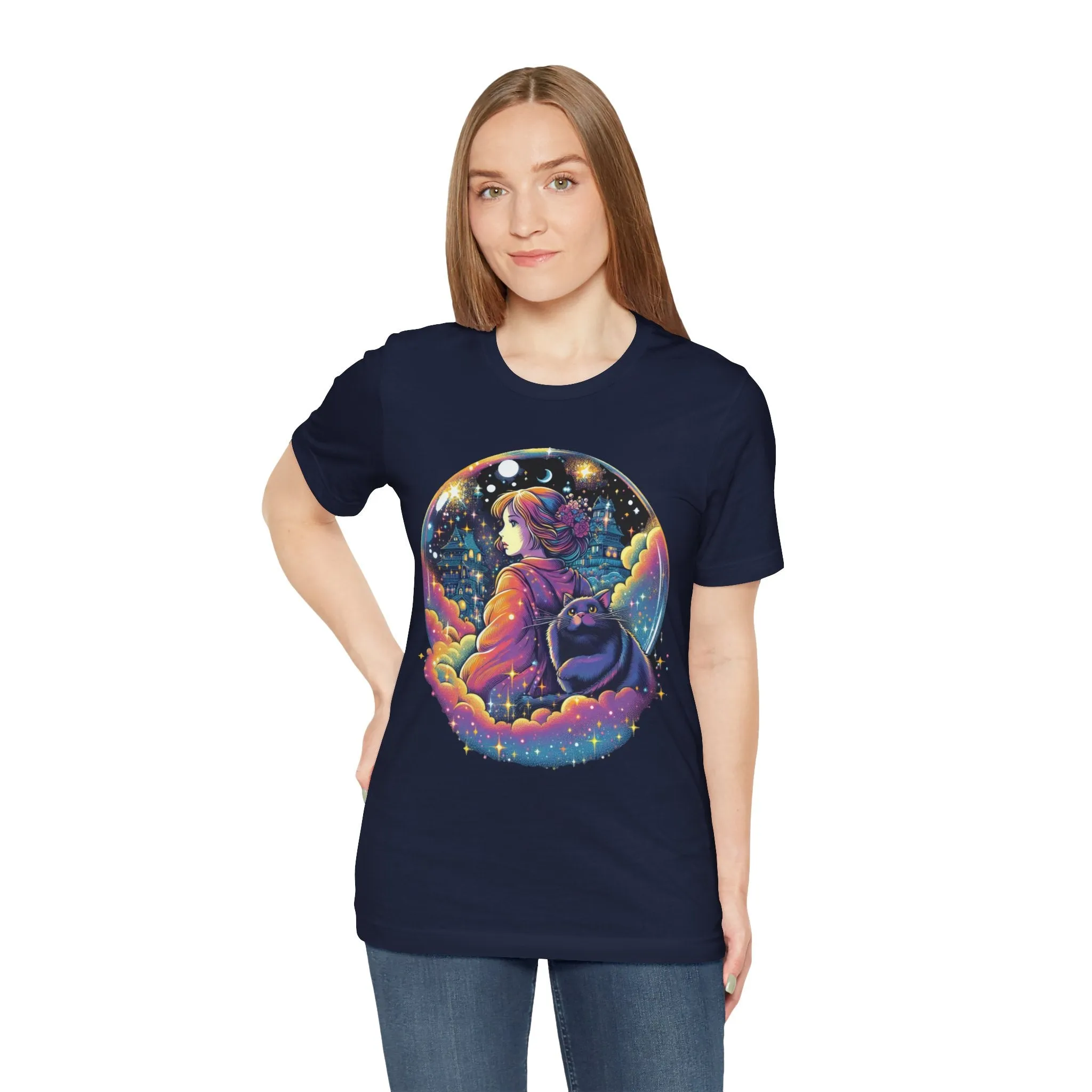 Mystical Cat Lady Unisex Jersey Short Sleeve Tee