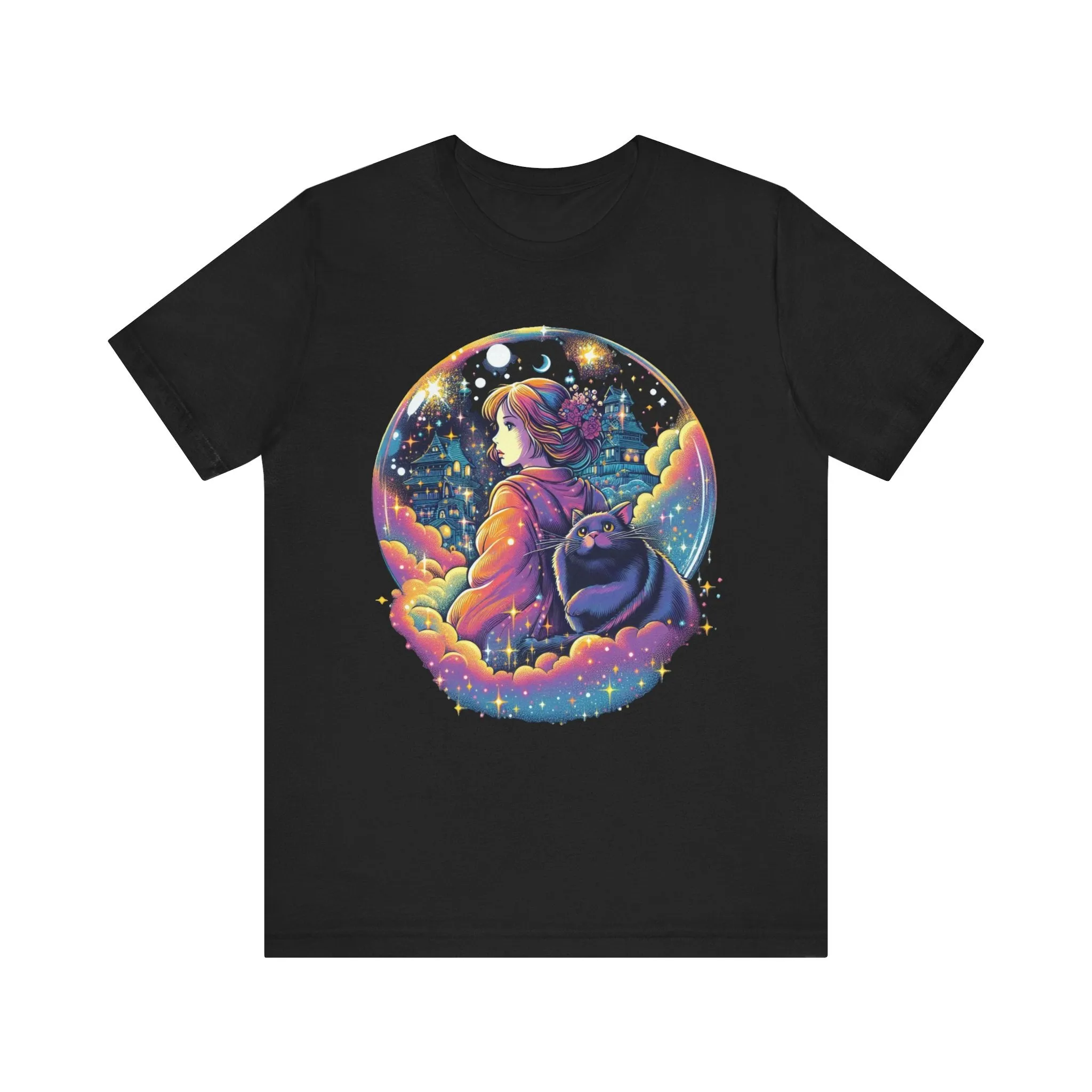 Mystical Cat Lady Unisex Jersey Short Sleeve Tee