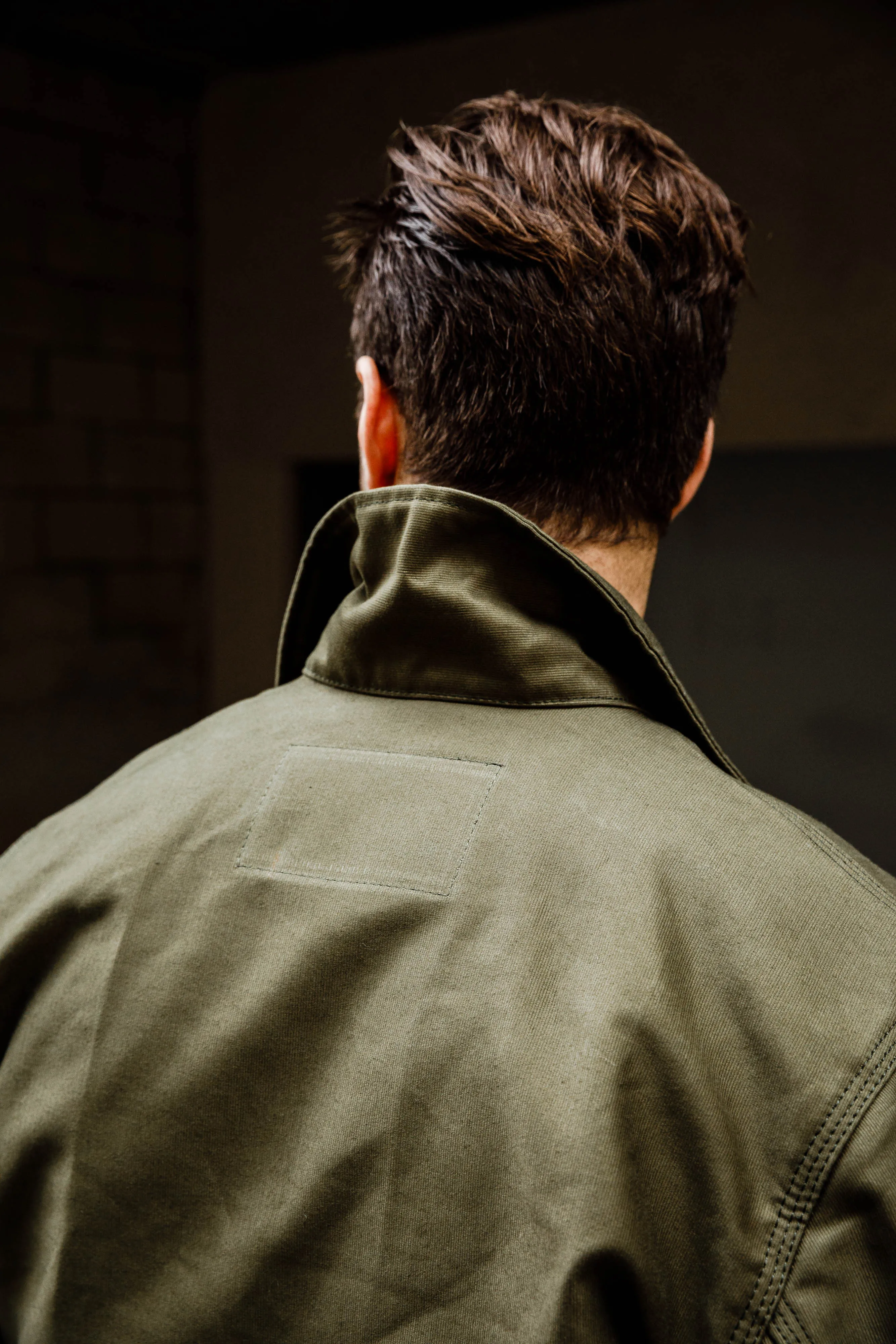 Naked & Famous - Zip Jacket - Brushed Jungle Cloth - Army