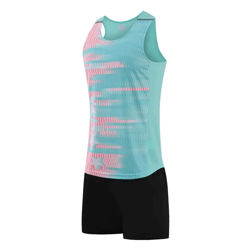 O-Neck Tank and Black Shorts - Athletic Running Set - SF2038