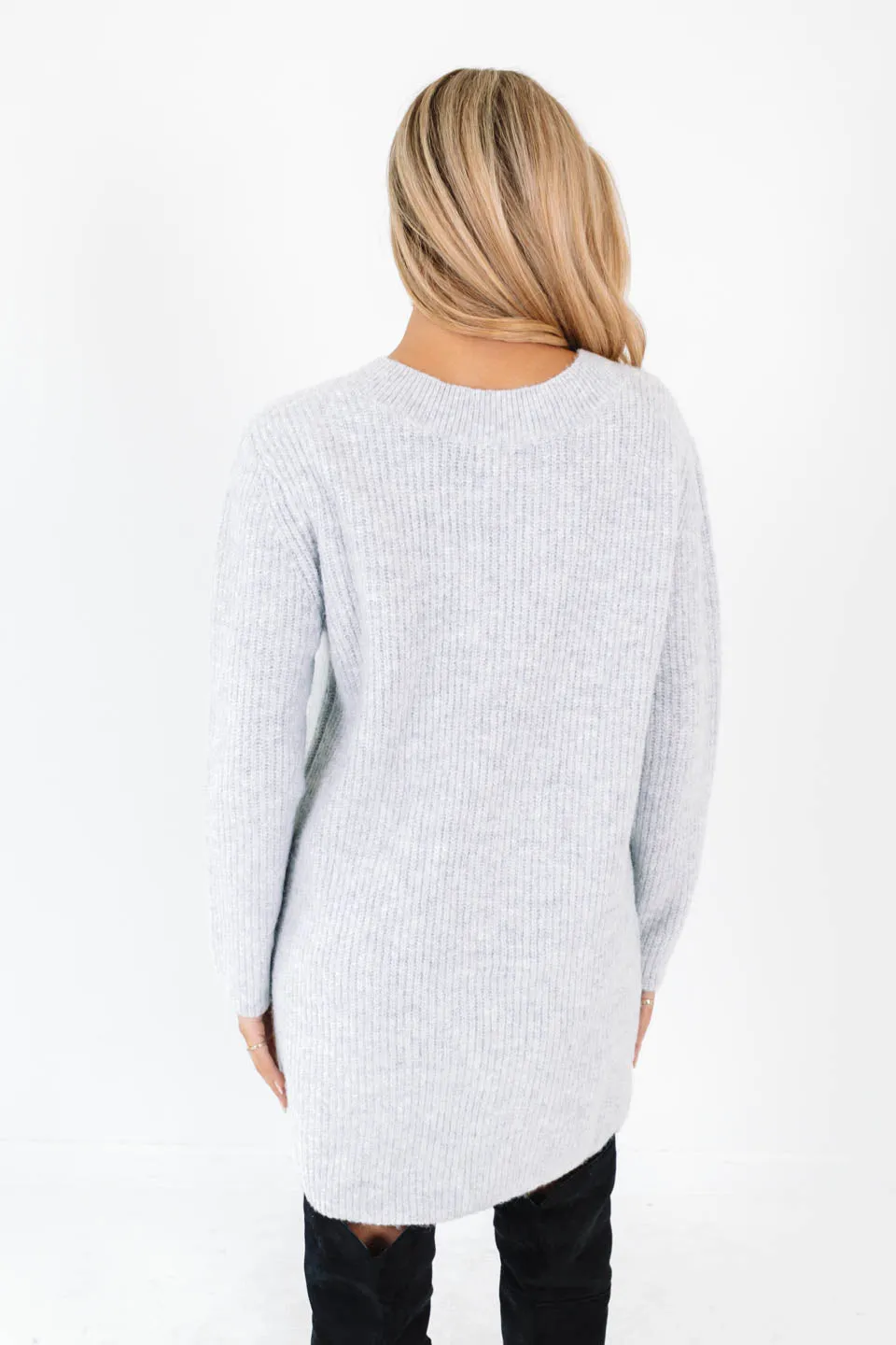 Off To Ontario Sweater Dress - Grey