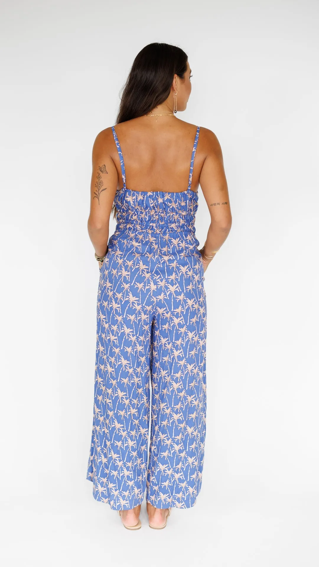 Opal Jumpsuit / Palm indigo