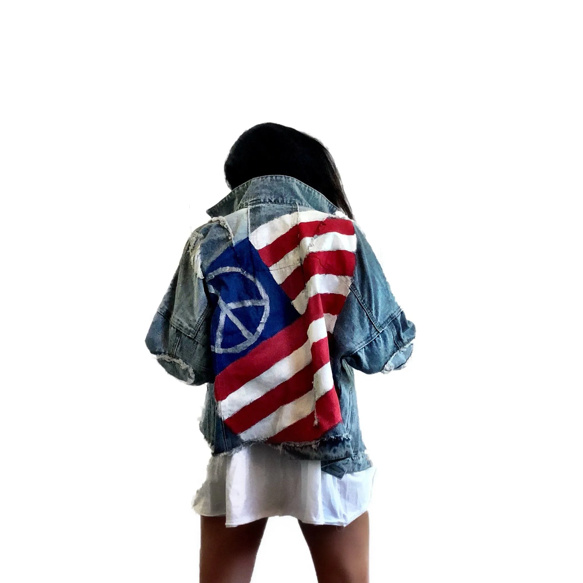 'Peace Flag' Denim Jacket