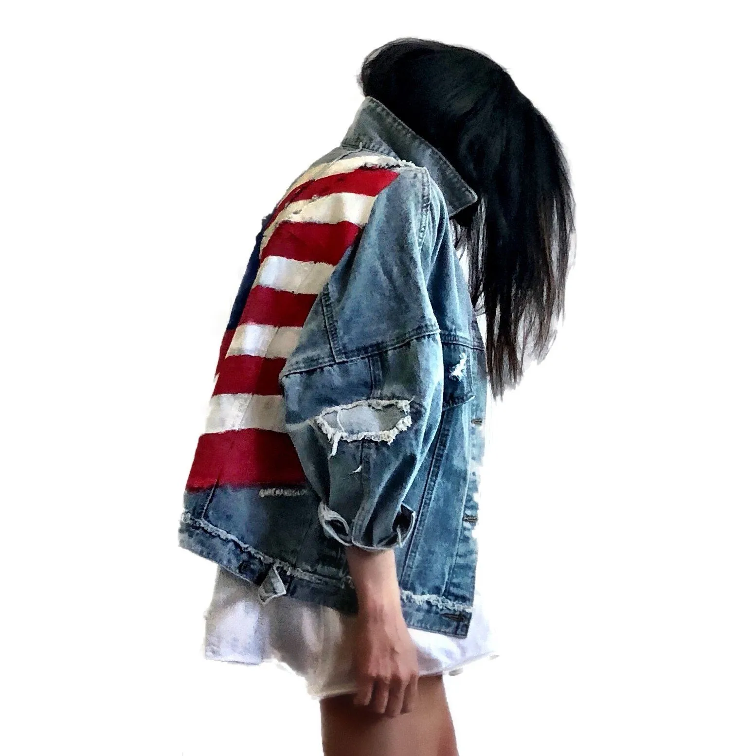 'Peace Flag' Denim Jacket