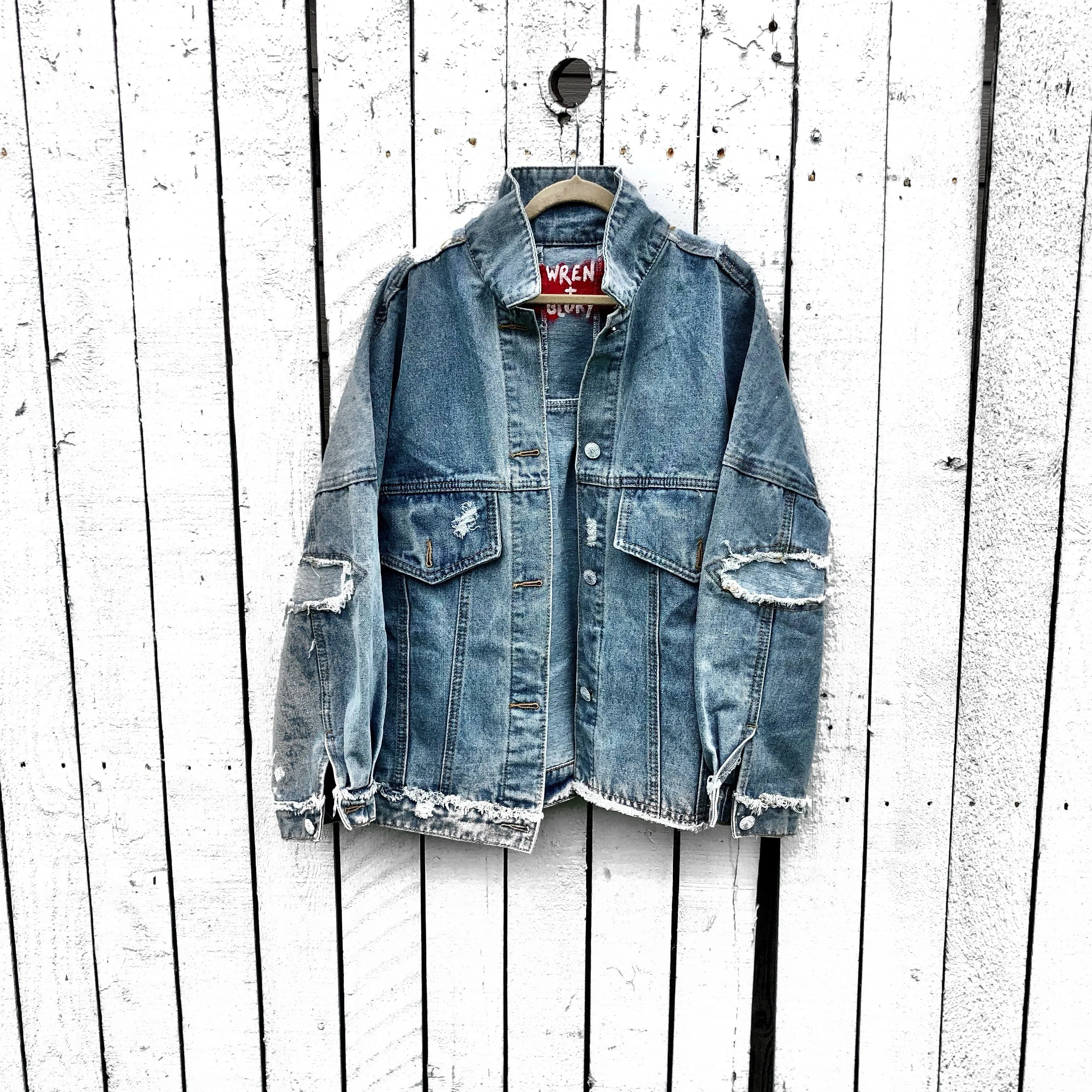 'Peace Flag' Denim Jacket