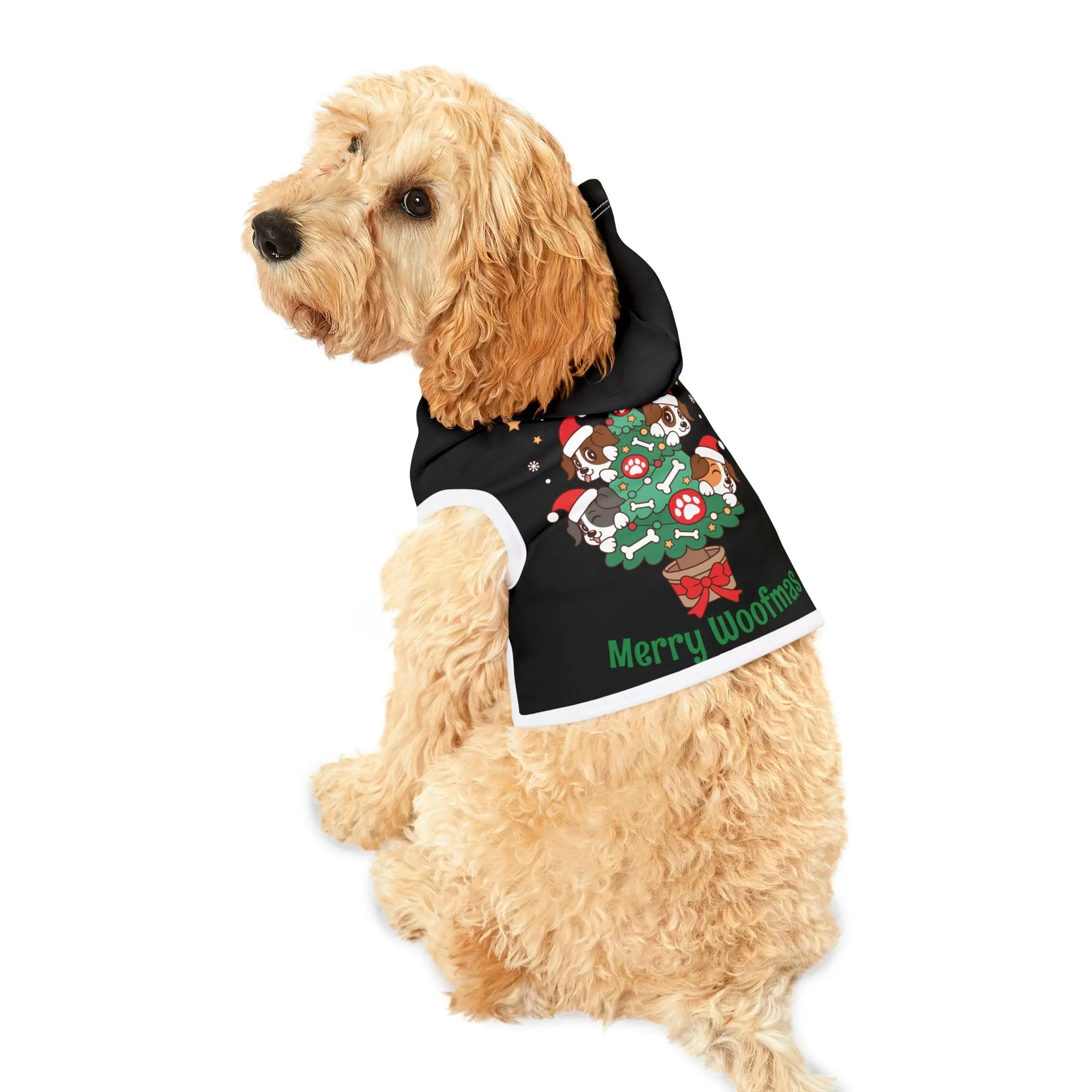 Pet Hoodie - Merry Woofmas Holiday Design