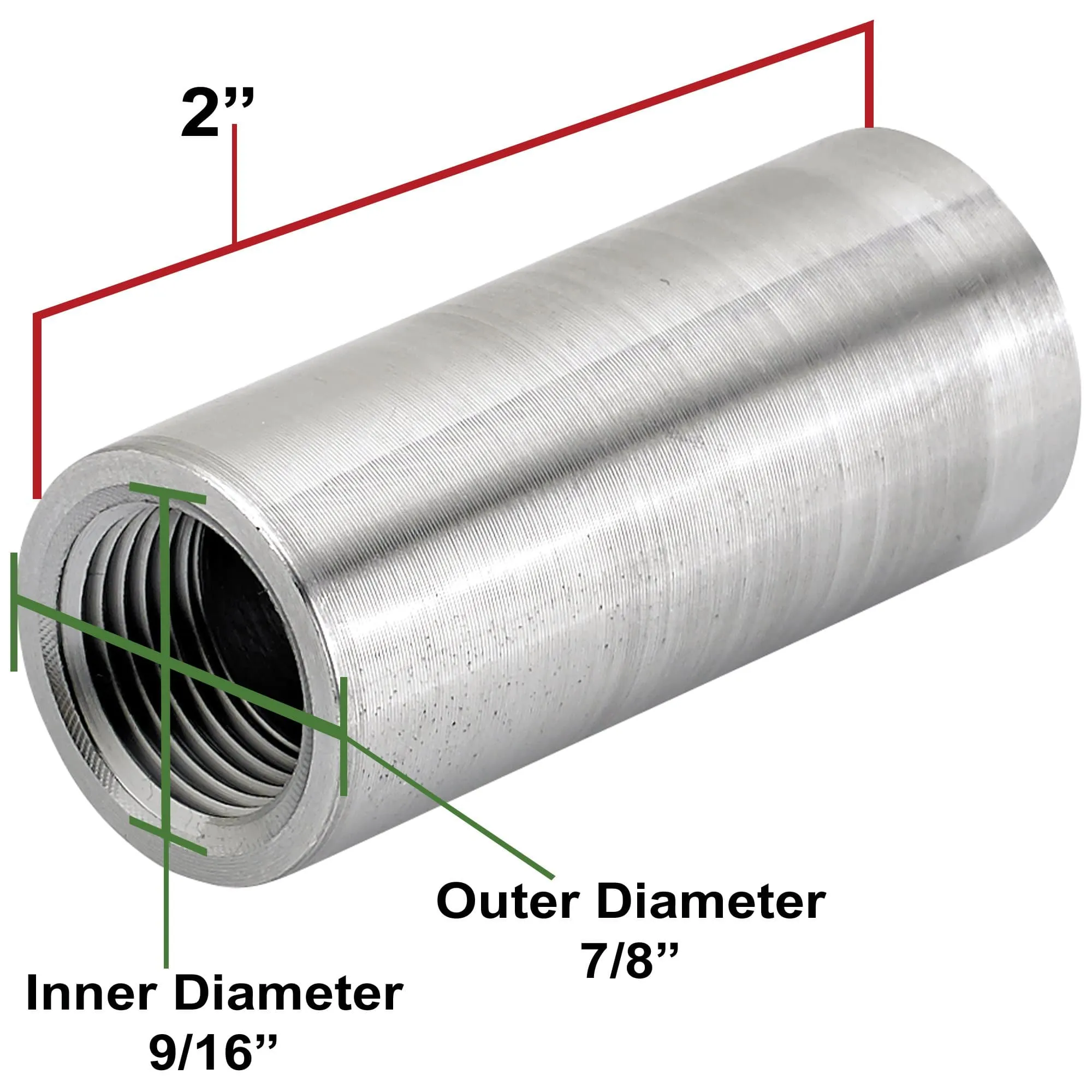 Petcock Bung 3/8 inch NPT Long Frisco Chopper Style - Steel - Weld-In