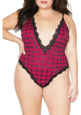 Pink Pussycat Plaid Teddy